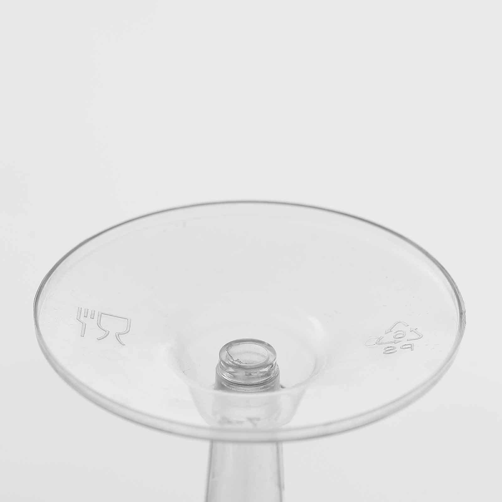 Hot Deal! 12-Pack 6oz Clear Plastic Disposable Wine Glasses with Short Hollow Stem