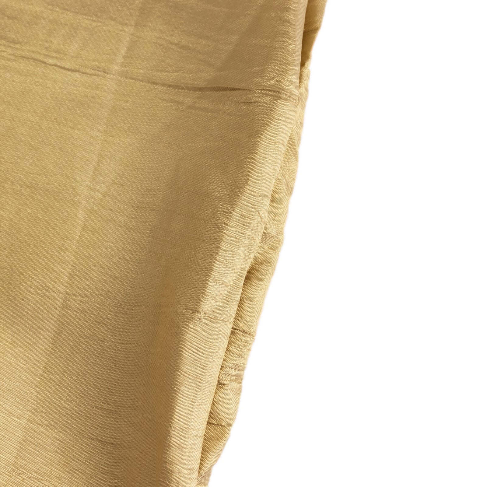 Gold Reusable Crinkle Crushed Taffeta Chair Cover for Banquet Chairs - High Quality!