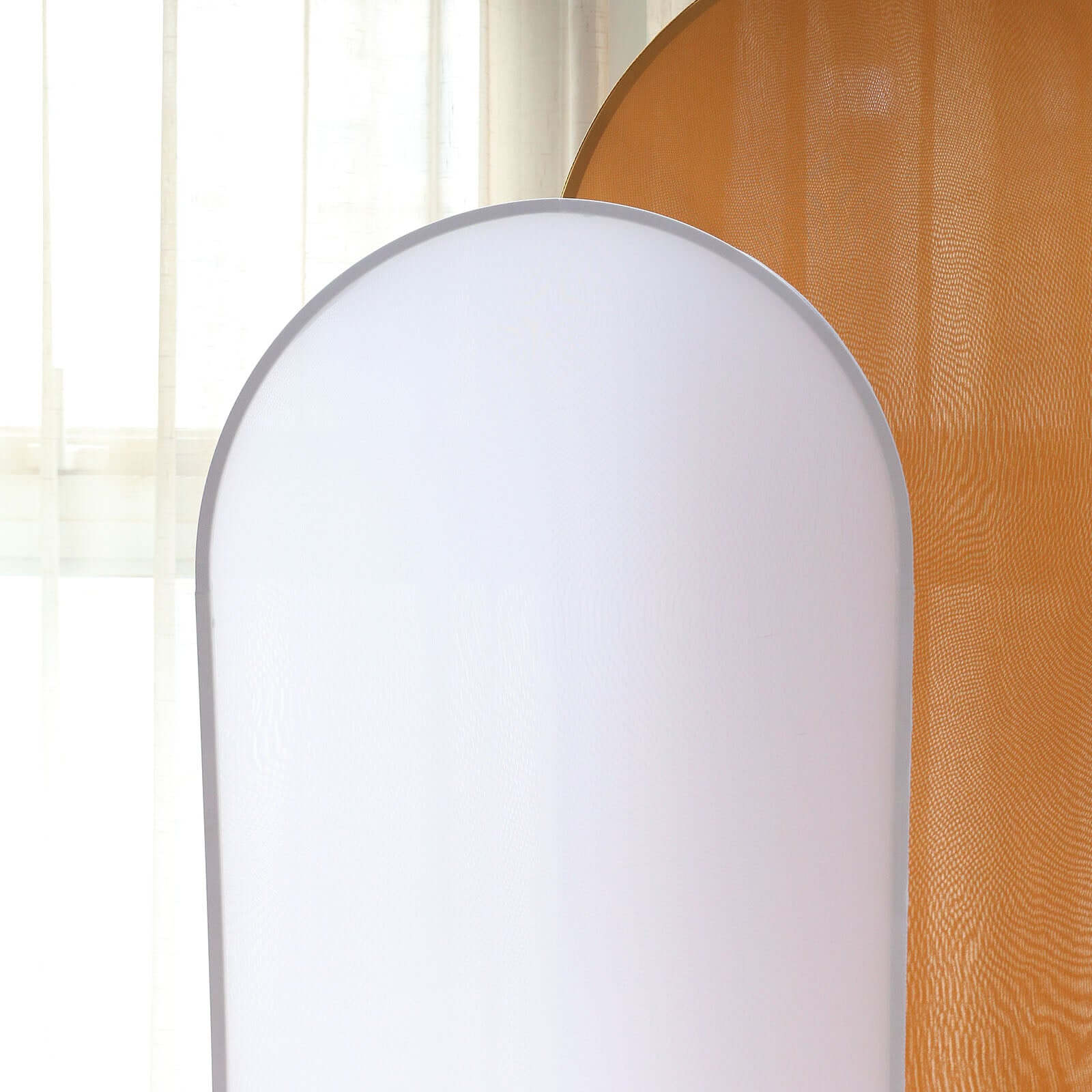 Hot Sale! 5ft Matte White Spandex Fitted Cover for Round Top Wedding Arch Backdrop Stand