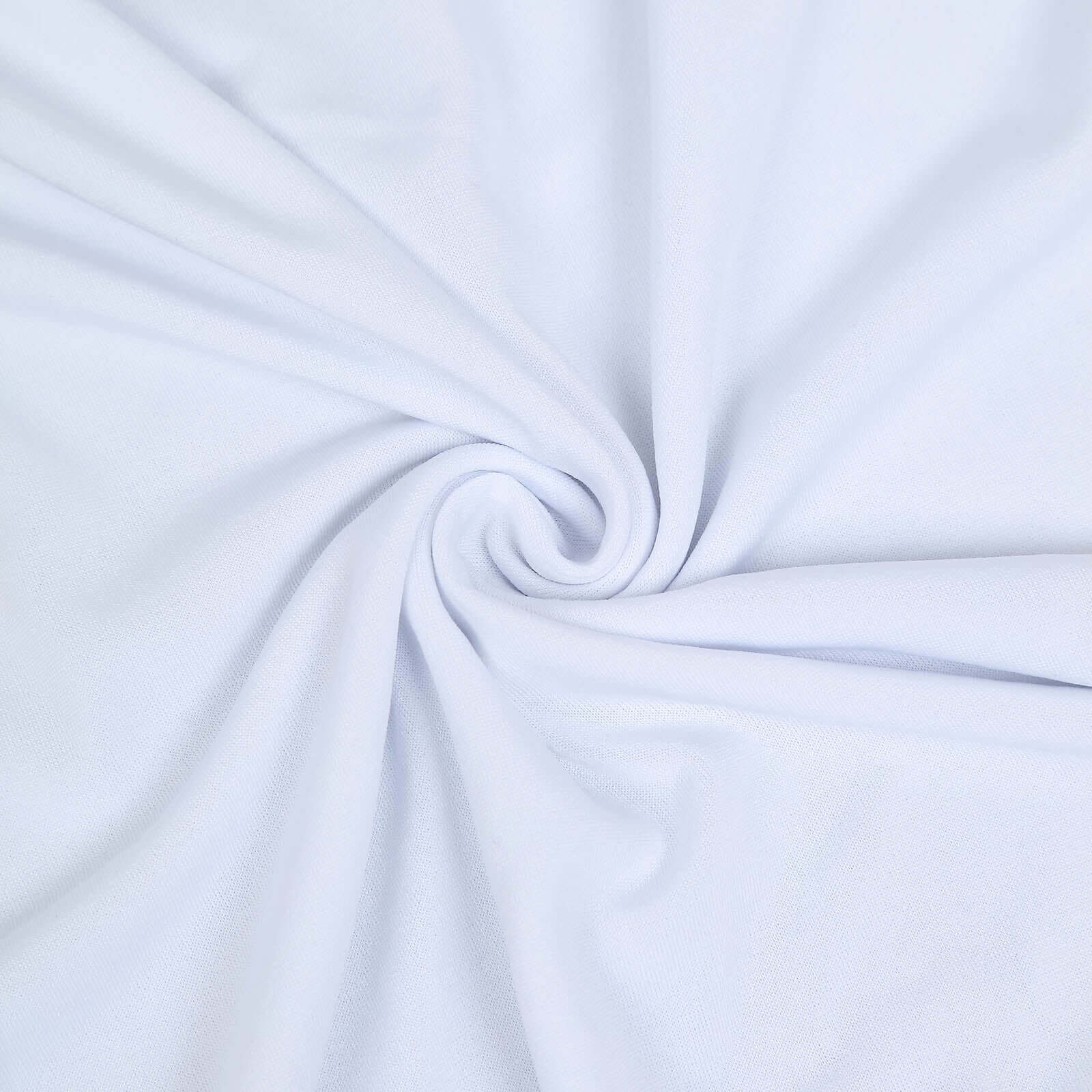 7ft Matte White Spandex Custom-Fit Double-Sided Half Moon Wedding Arch Backdrop Cover