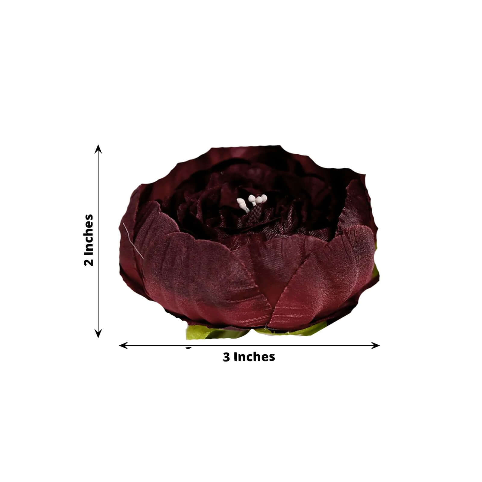 Hot Sale! 10-Pack Burgundy Artificial Peony Flower Heads for DIY Craft, Event Styling & Floral Arrangements
