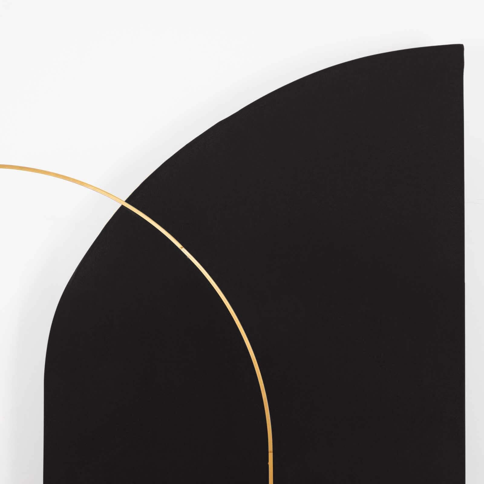 Exclusive 8ft Black Spandex Fitted Cover for Half Moon Wedding Arch Backdrop Stand
