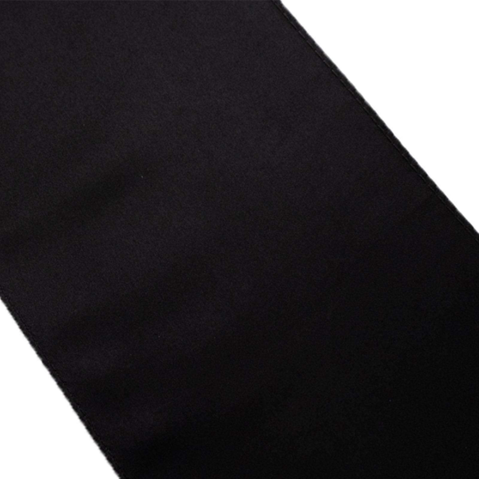 5-Pack Black Lamour Satin 6x106 Chair Sashes - Stylish & Reusable Wedding Decor