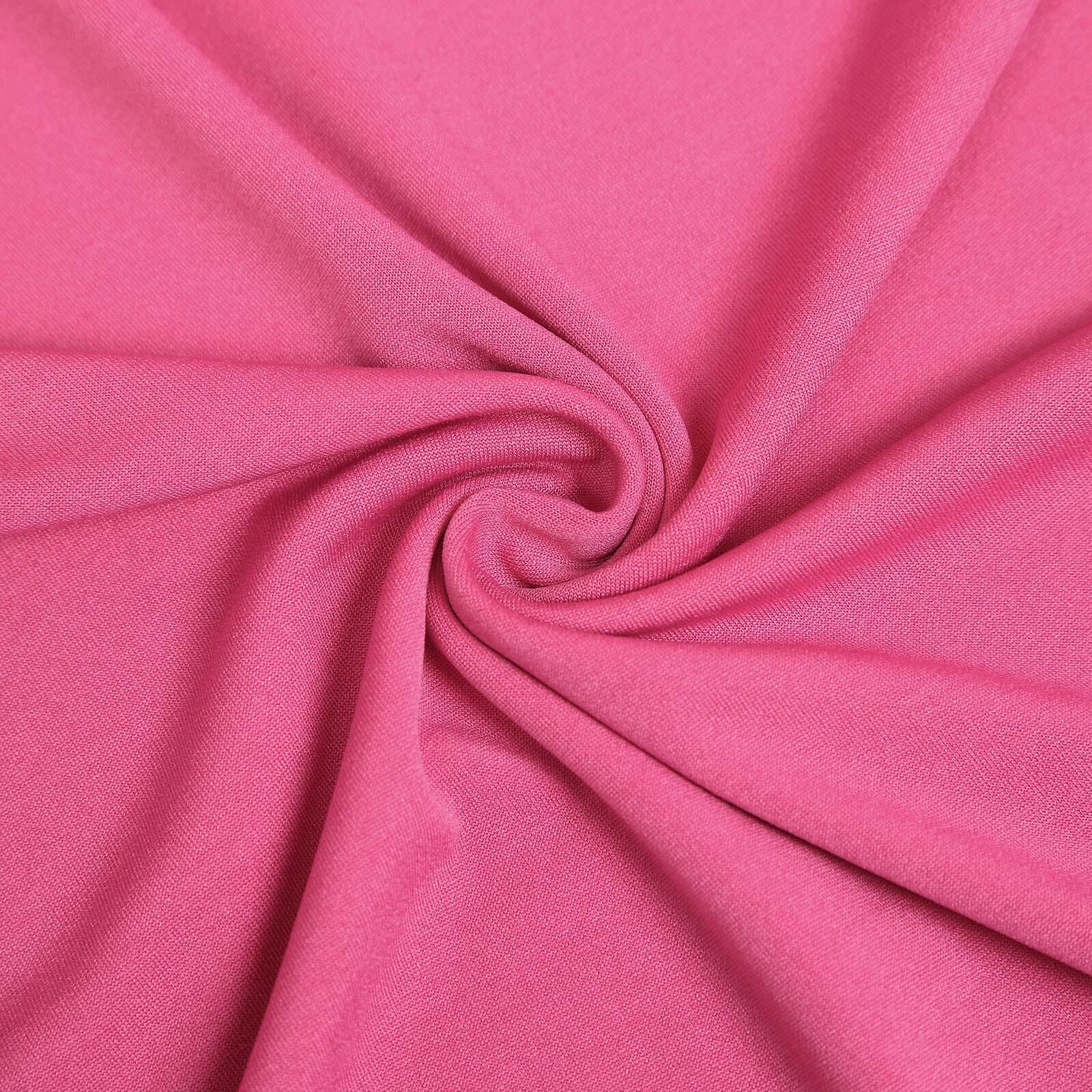 3-Piece Matte Fuchsia Spandex Fitted Covers for Round Top Chiara Wedding Arch - 5ft, 6ft, 7ft