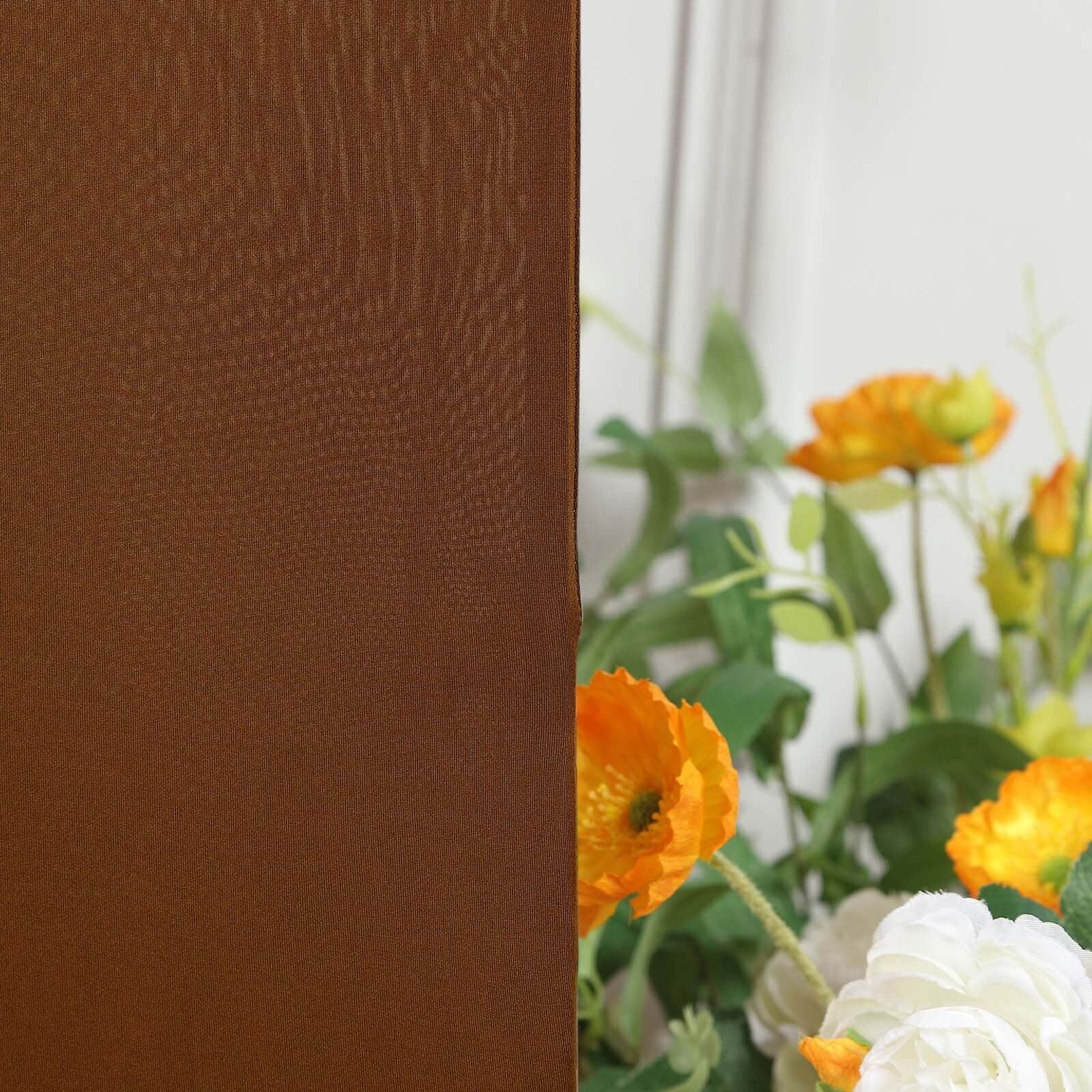 Exclusive Set of 2 Brown Spandex Fitted Covers for 6ft and 8ft Round Top & Double Arch Wedding Backdrop Stands