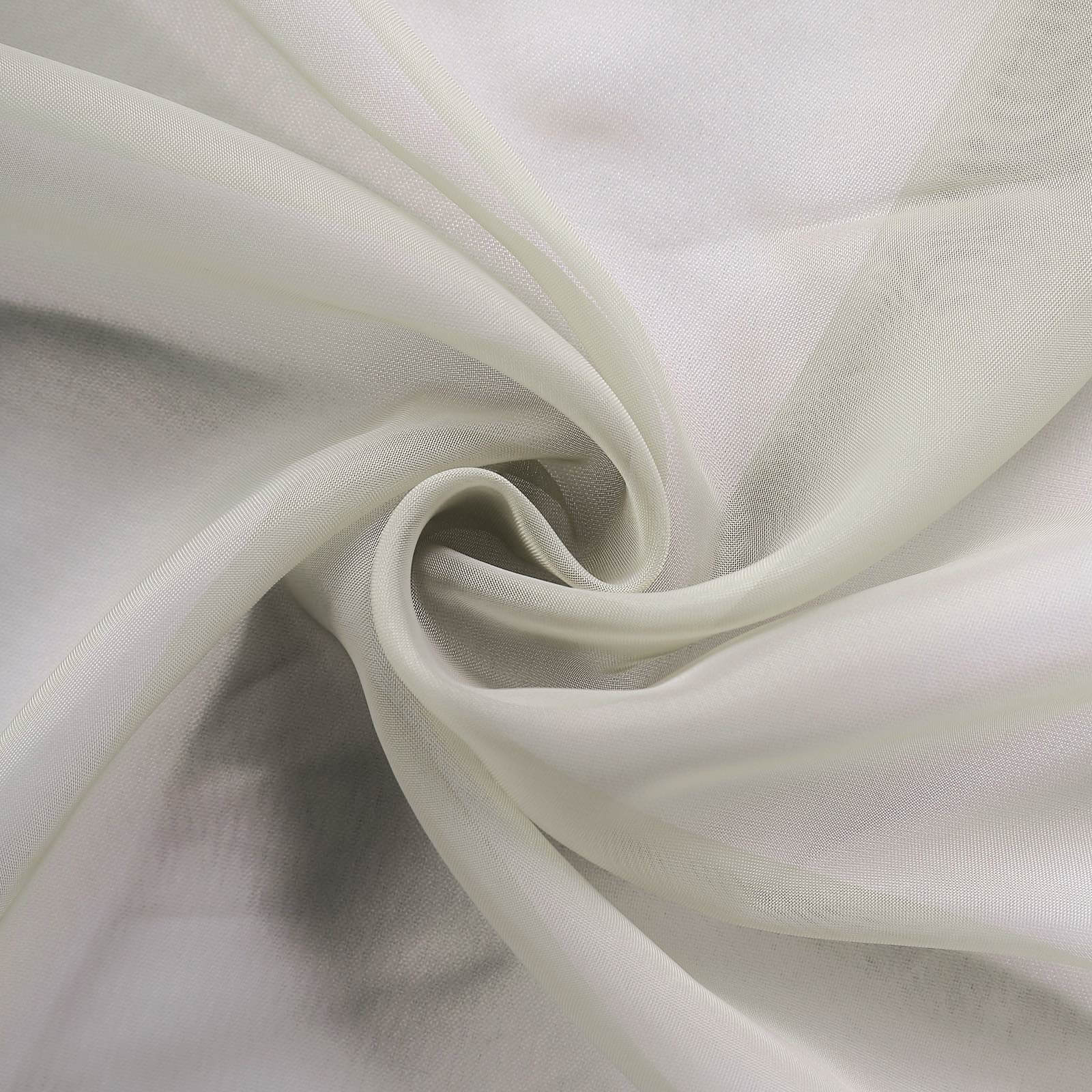 Set of 5 Premium Beige Chiffon Chair Sashes - Soft, Lightweight Designer Bows 22x78