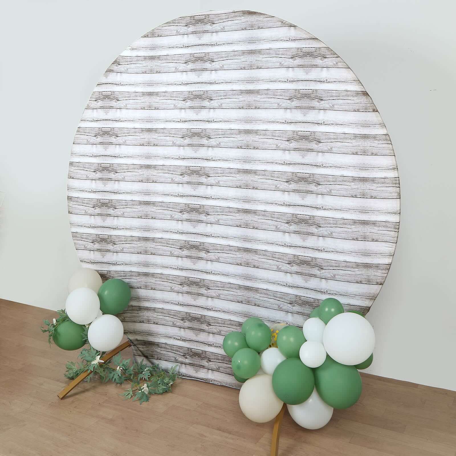 7.5ft Rustic White Spandex Backdrop Stand Cover - Perfect Fit!