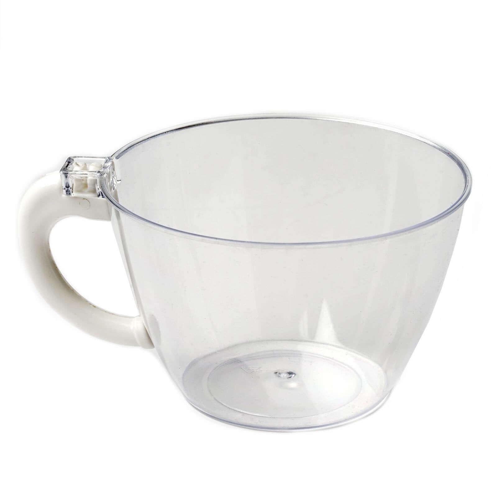 Hot Deal! 12-Pack Disposable 6oz Hard Plastic Coffee & Tea Cups with Handles