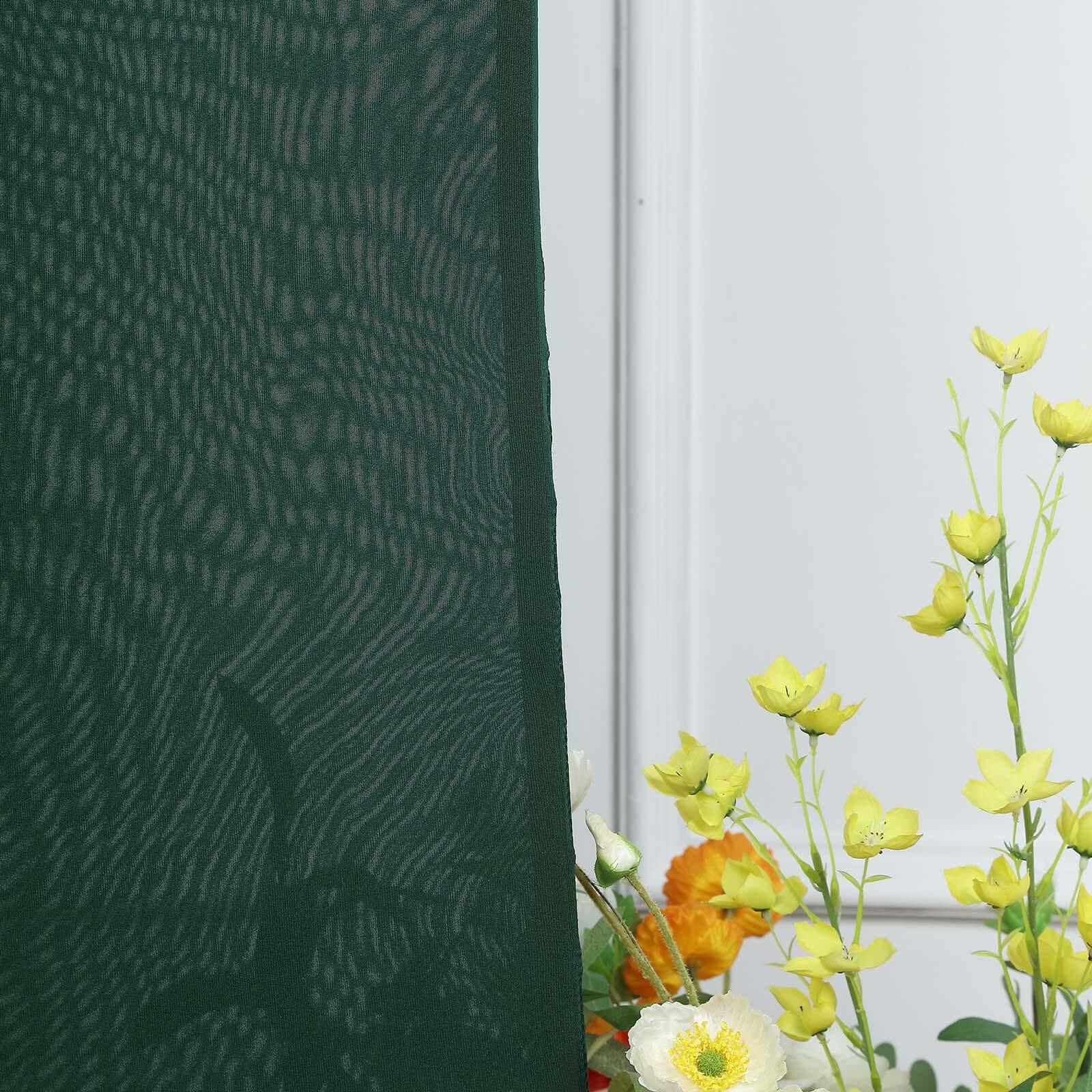 6ft Double - sided Matte Hunter Emerald Green Spandex Fitted Cover for Round Top Wedding Arch