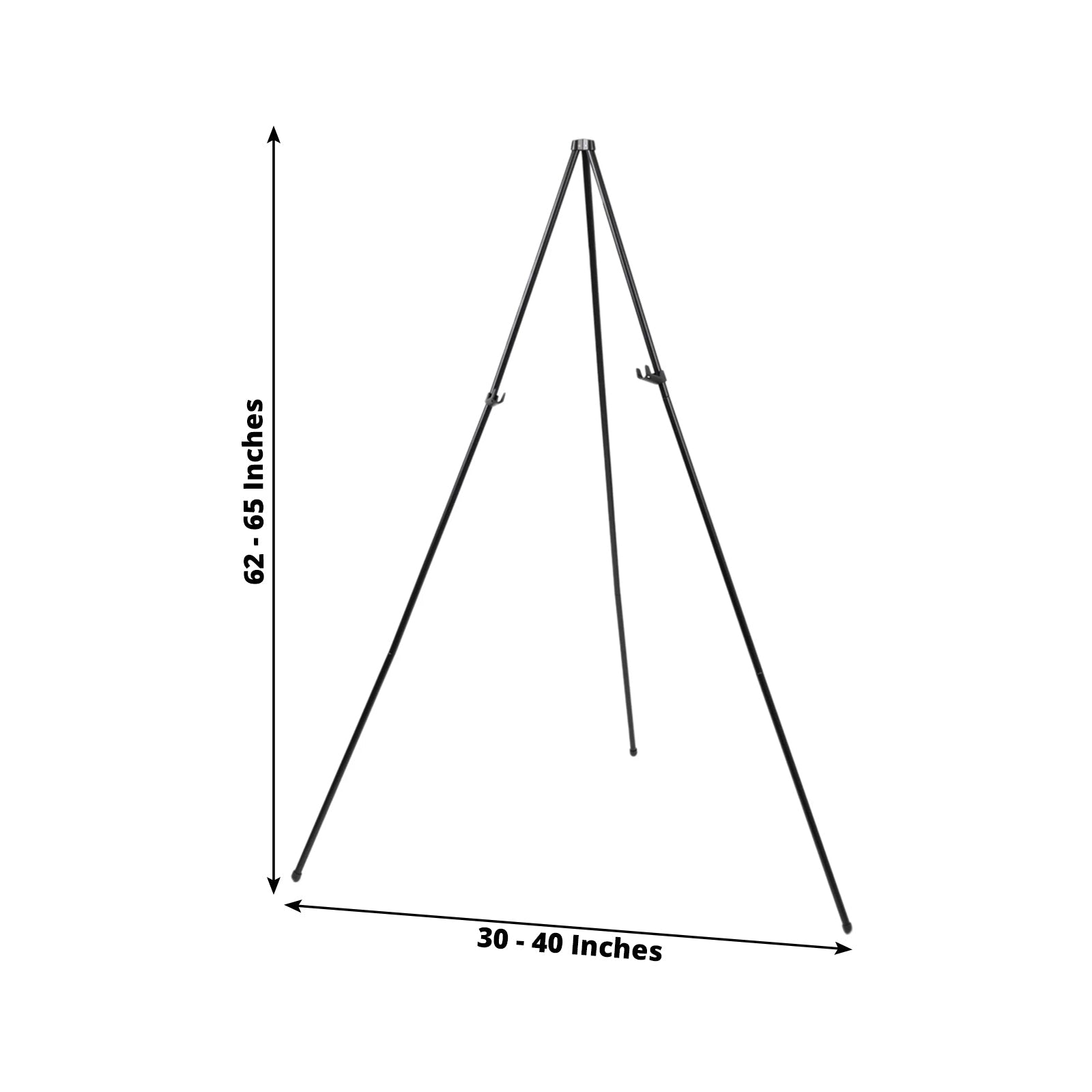 Portable & Adjustable 65 Heavy Duty Black Metal Easel Stand for Weddings, Posters & Art - Great Deal!
