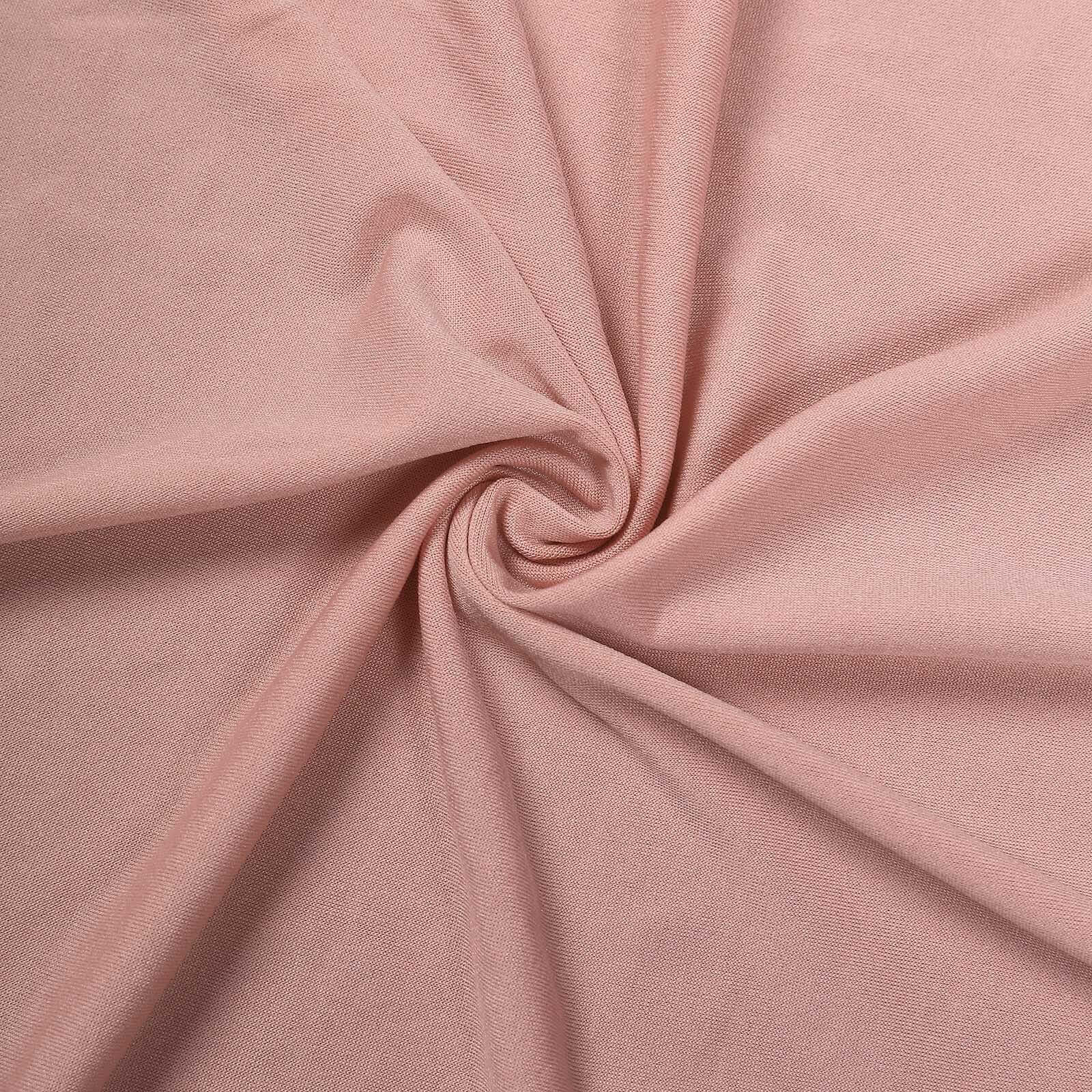Hot! Dusty Rose Spandex 32 Round Cocktail Table Cover with Wavy Drapes