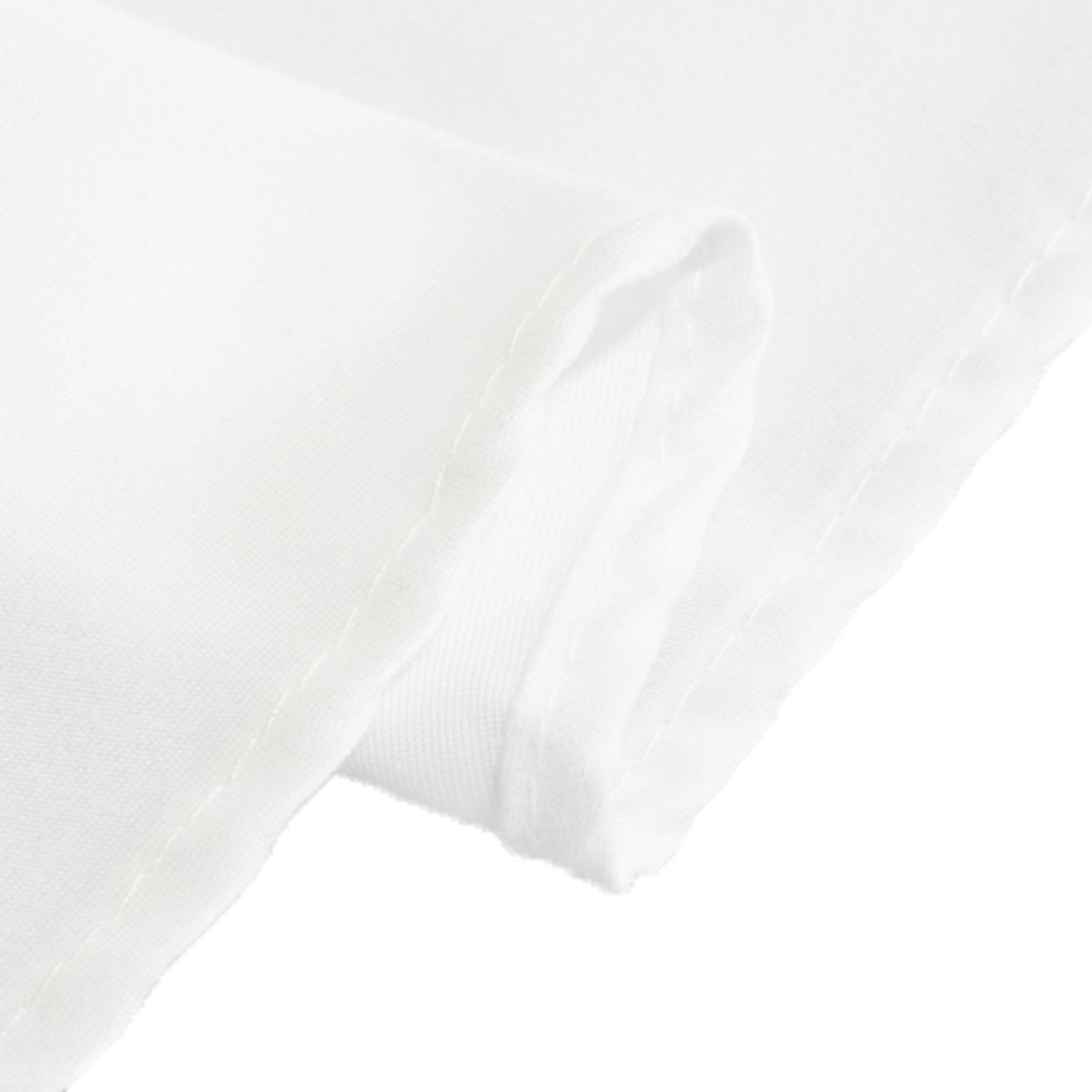 Wrinkle-Resistant White 108-Inch Cotton Blend Round Tablecloth for Various Table Settings