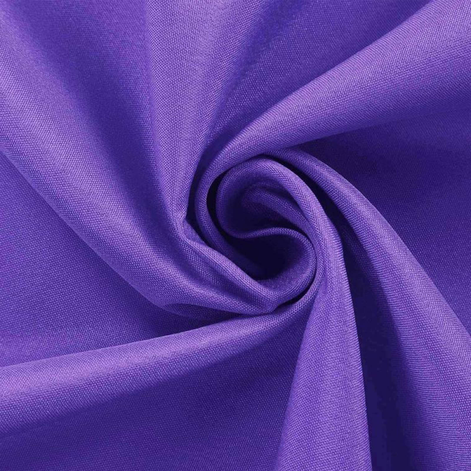 Wrinkle-Resistant Purple Polyester 108-Inch Round Tablecloth
