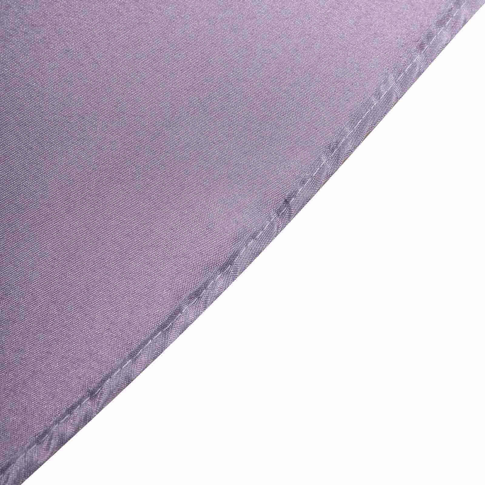 Stain & Wrinkle-Resistant 90' Round Violet Amethyst Polyester Tablecloth