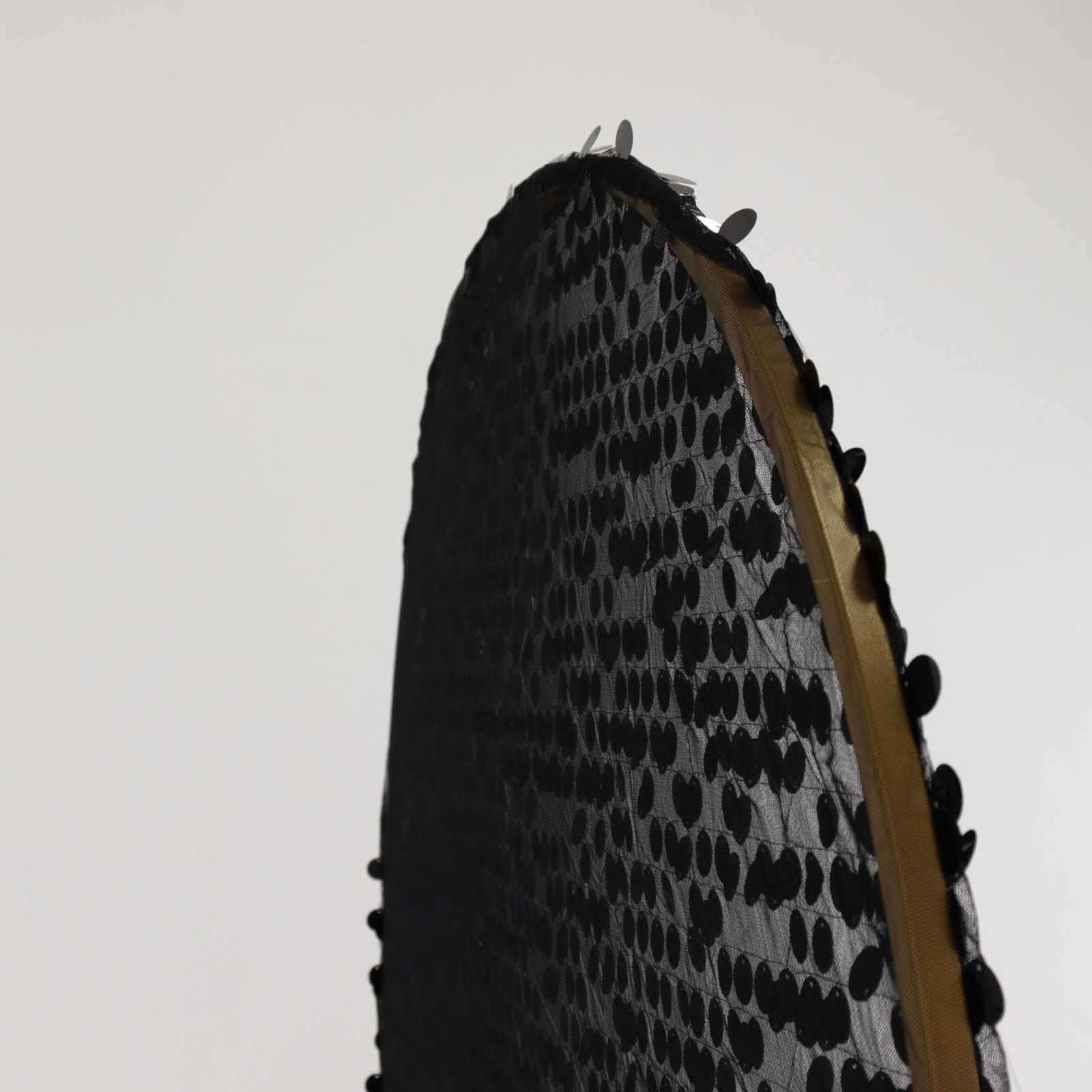 Hot! 6ft Sparkly Black Sequin Fitted Cover for Round Top Wedding Arch