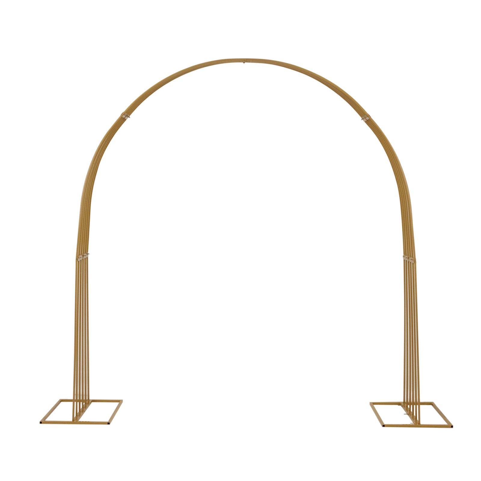 8ft Heavy-Duty Gold Metal Dome Wedding Arch with 3D Design - Ideal for Special Occasions