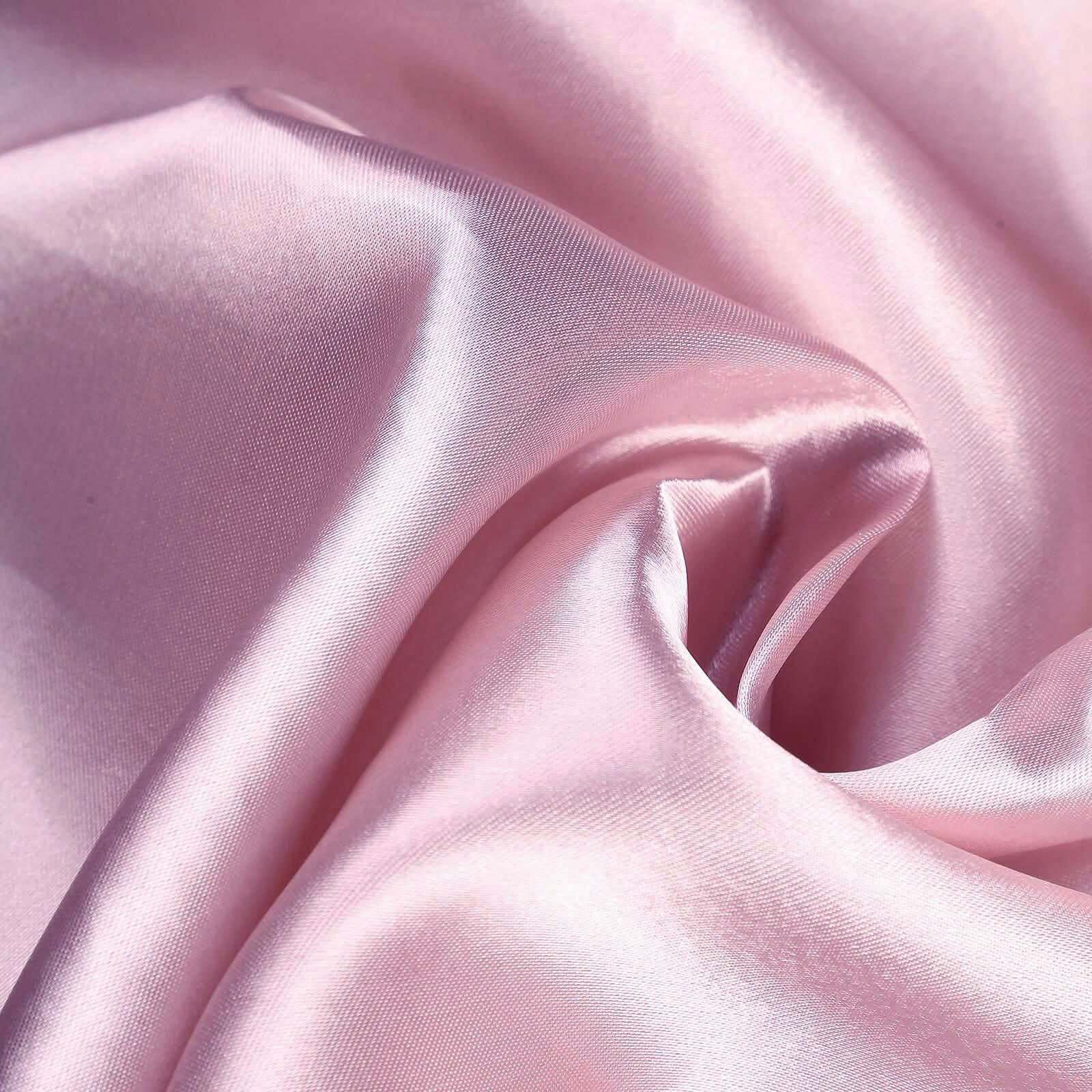 Pink Satin 120-Inch Round Seamless Tablecloth - Elegant and Stylish