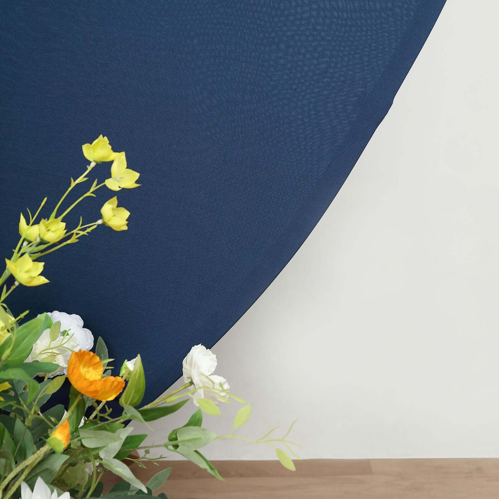 Amazing 7.5ft Navy Blue Round Spandex Party Backdrop Cover