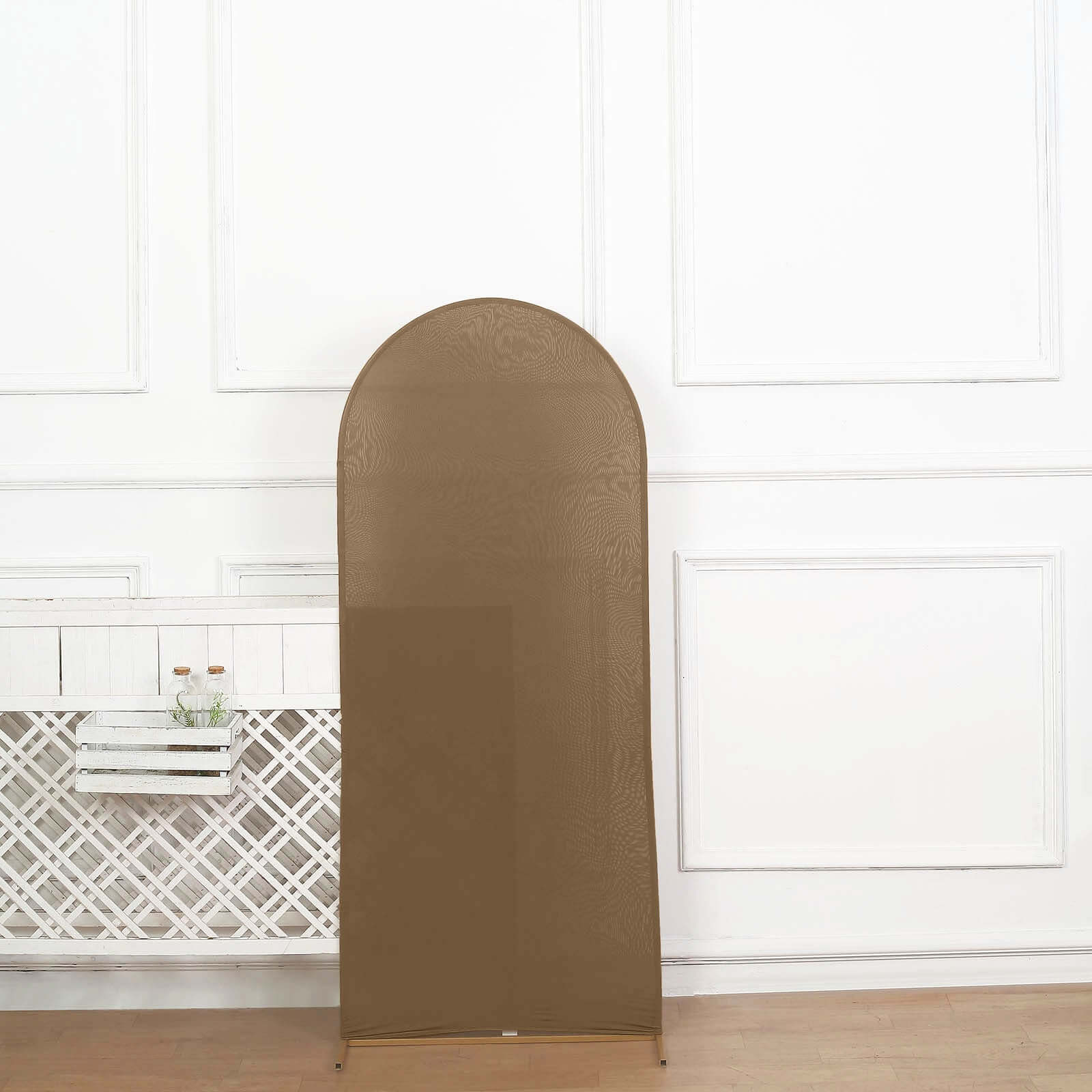 Hot! 5ft Matte Taupe Spandex Cover for Round Top Wedding Arch