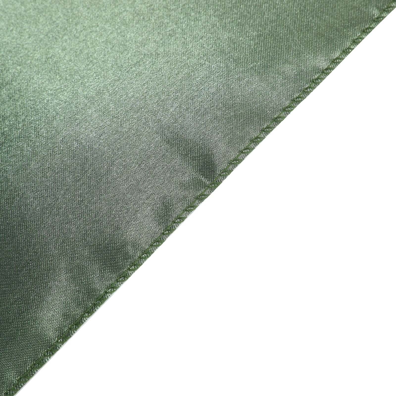 5-Pack Dusty Sage Green Satin Chair Sashes - Durable & Shiny