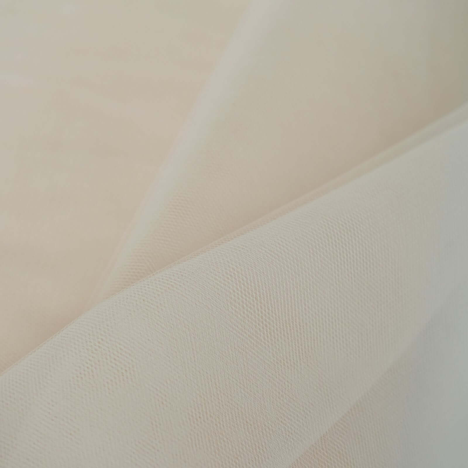 Hot Deal! 108'x50 Yards Ivory Tulle Fabric Bolt for DIY Crafts