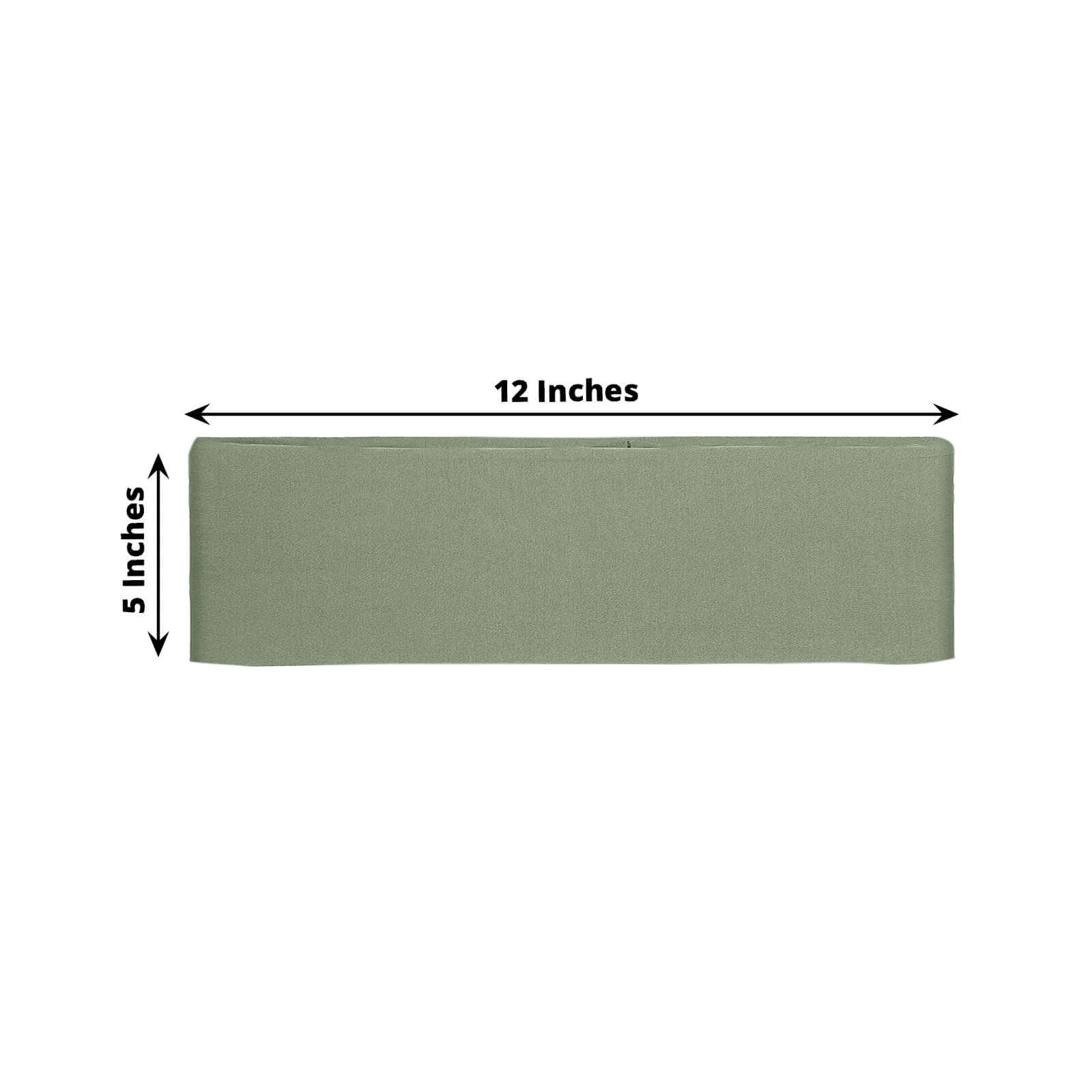 5-Pack Heavy Duty Stretch Spandex Chair Sashes in Dusty Sage Green - Ideal for Events