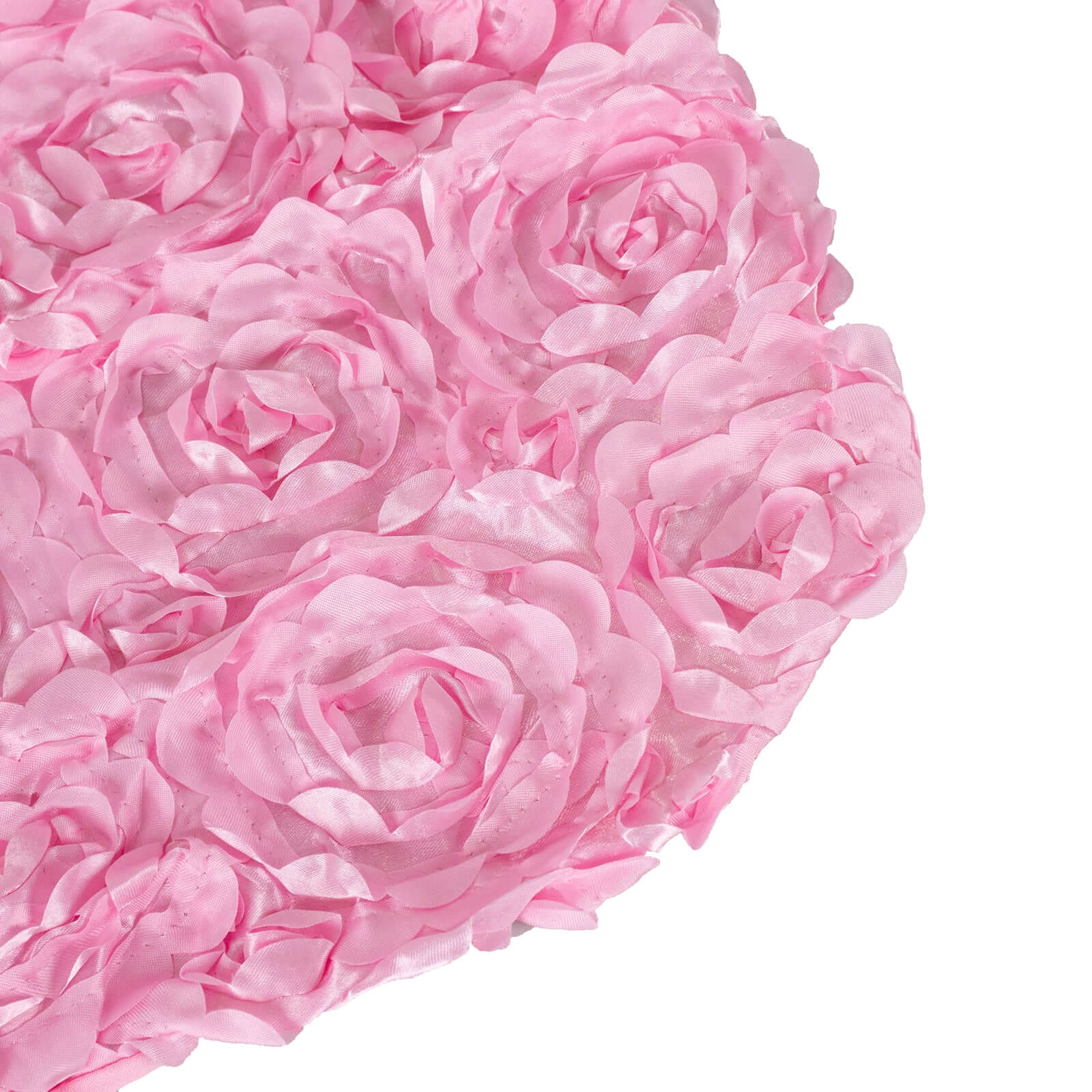 Hot Sale! Pink Stretch Fitted Satin Rosette Slip-On Chair Cover for Banquet Chairs
