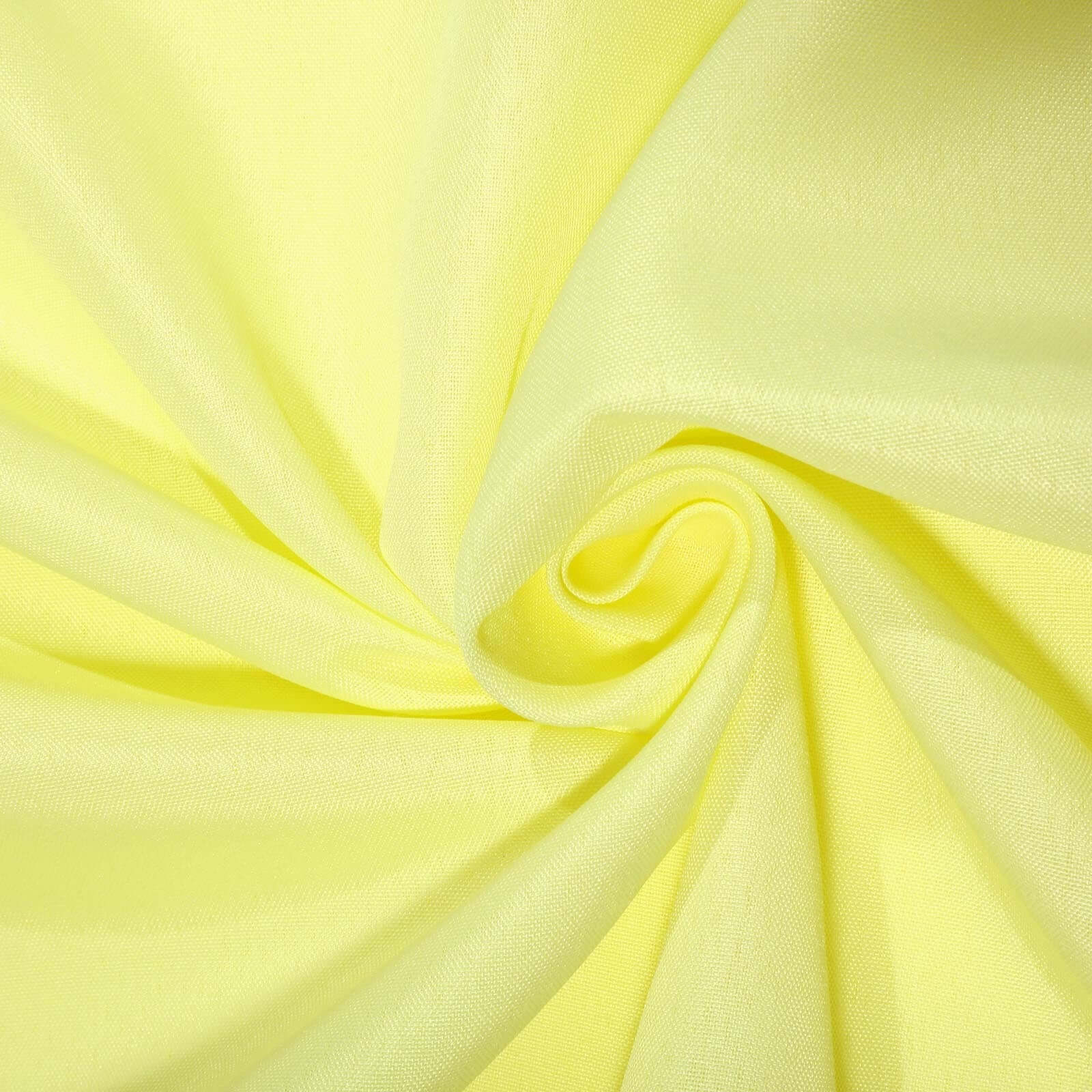 Wrinkle-Resistant Yellow Polyester 108-Inch Round Tablecloth