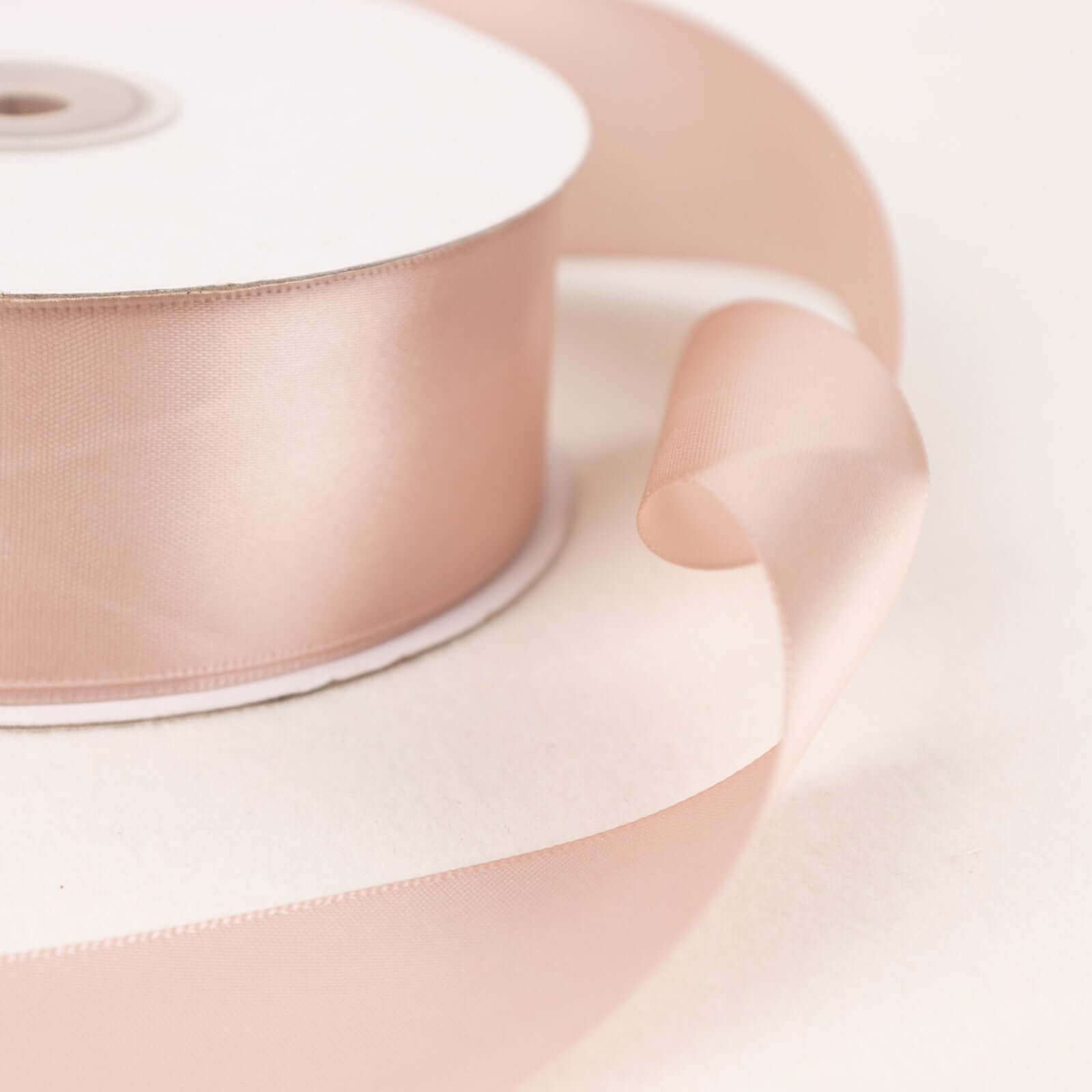50 Yards 1.5-Inch Nude High-Quality Single-Face Decorative Polyester Satin Ribbon