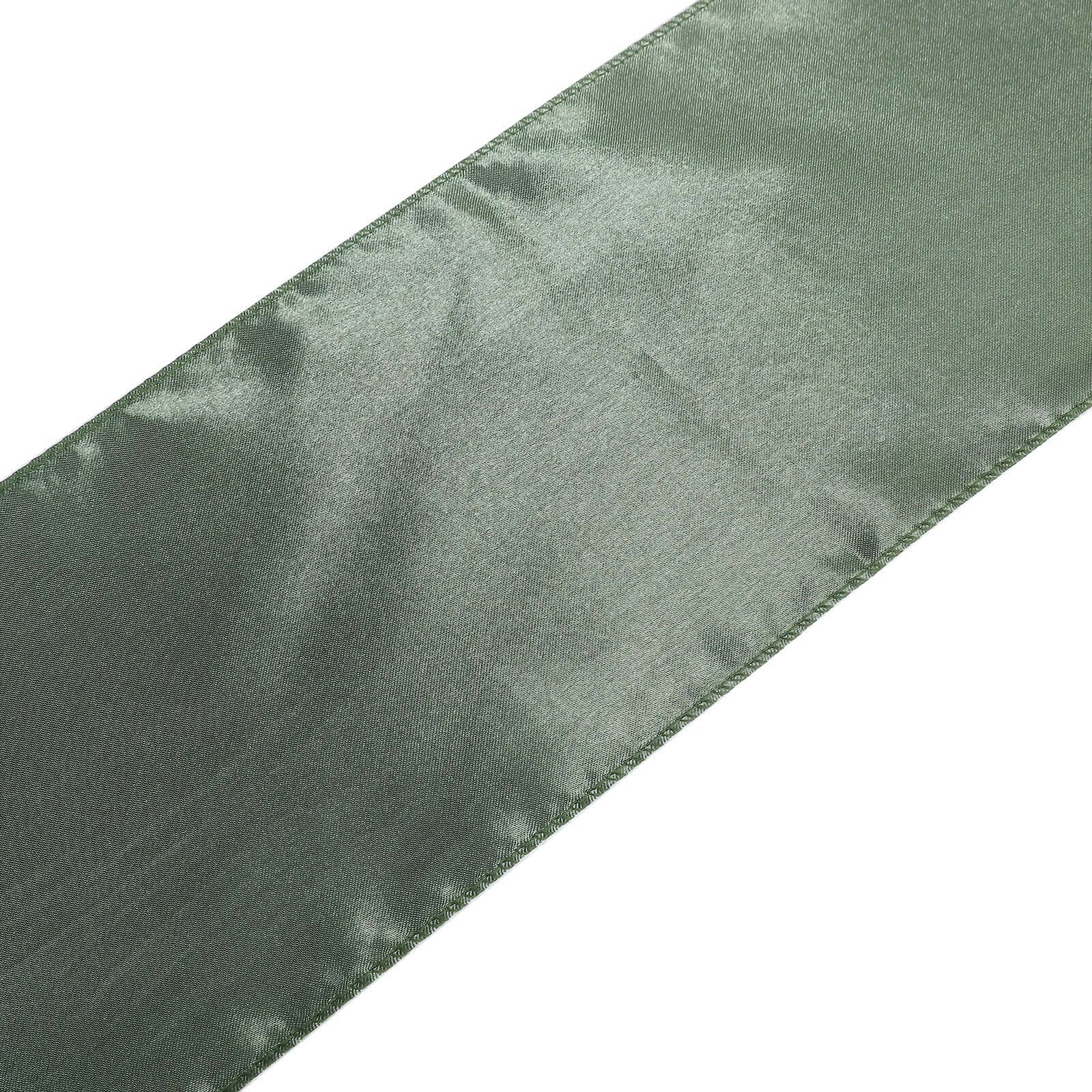 5-Pack Dusty Sage Green Satin Chair Sashes - Durable & Shiny