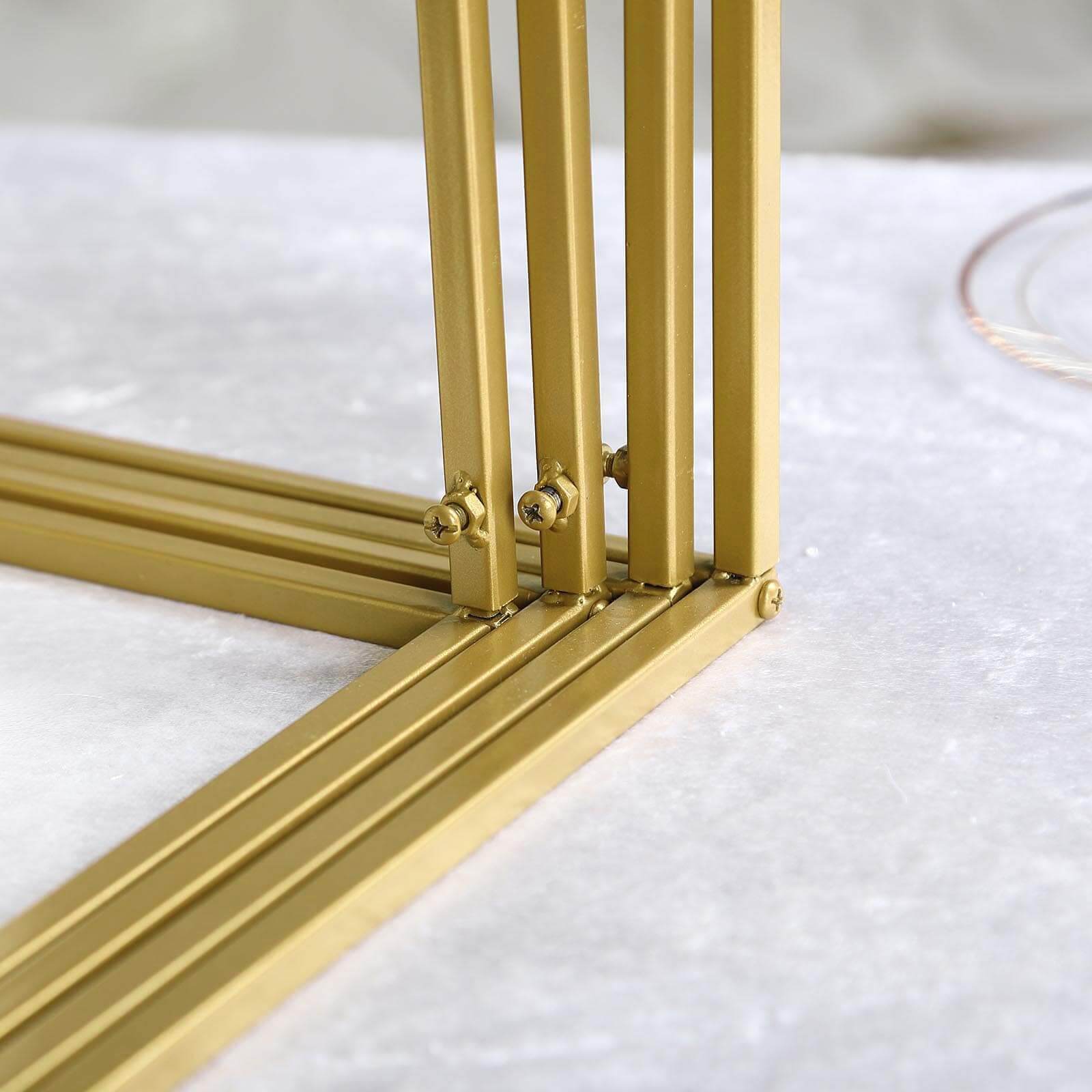 Sale! 4-Piece Matte Gold Metal Flower Stand Set for Wedding Centerpieces - Durable Displays in 16/24/32/40 Inches