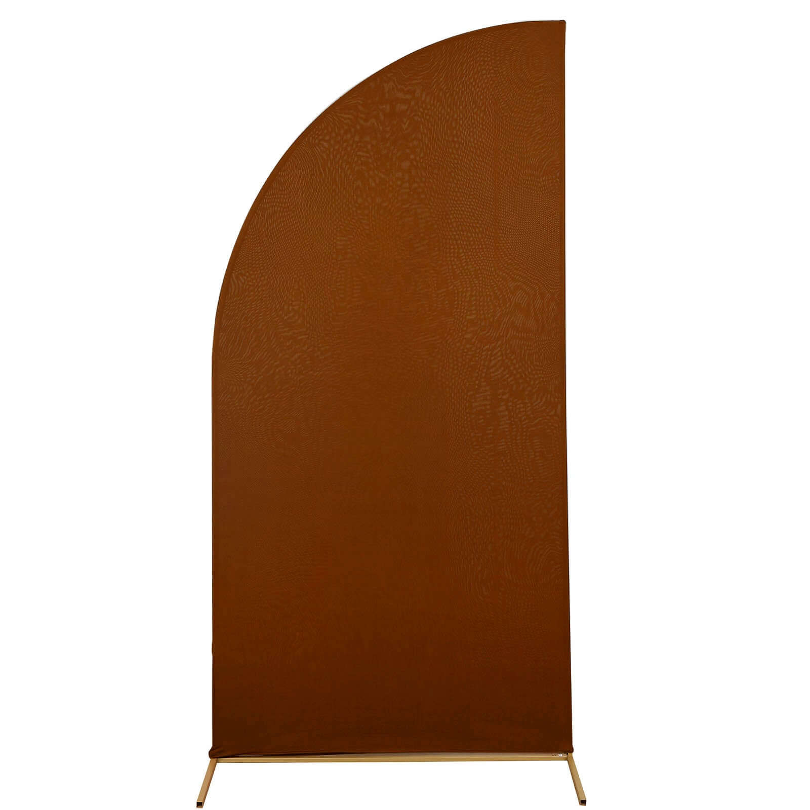 7ft Cinnamon Brown Double - sided Spandex Custom - Fitted Half Moon Wedding Arch Backdrop Cover
