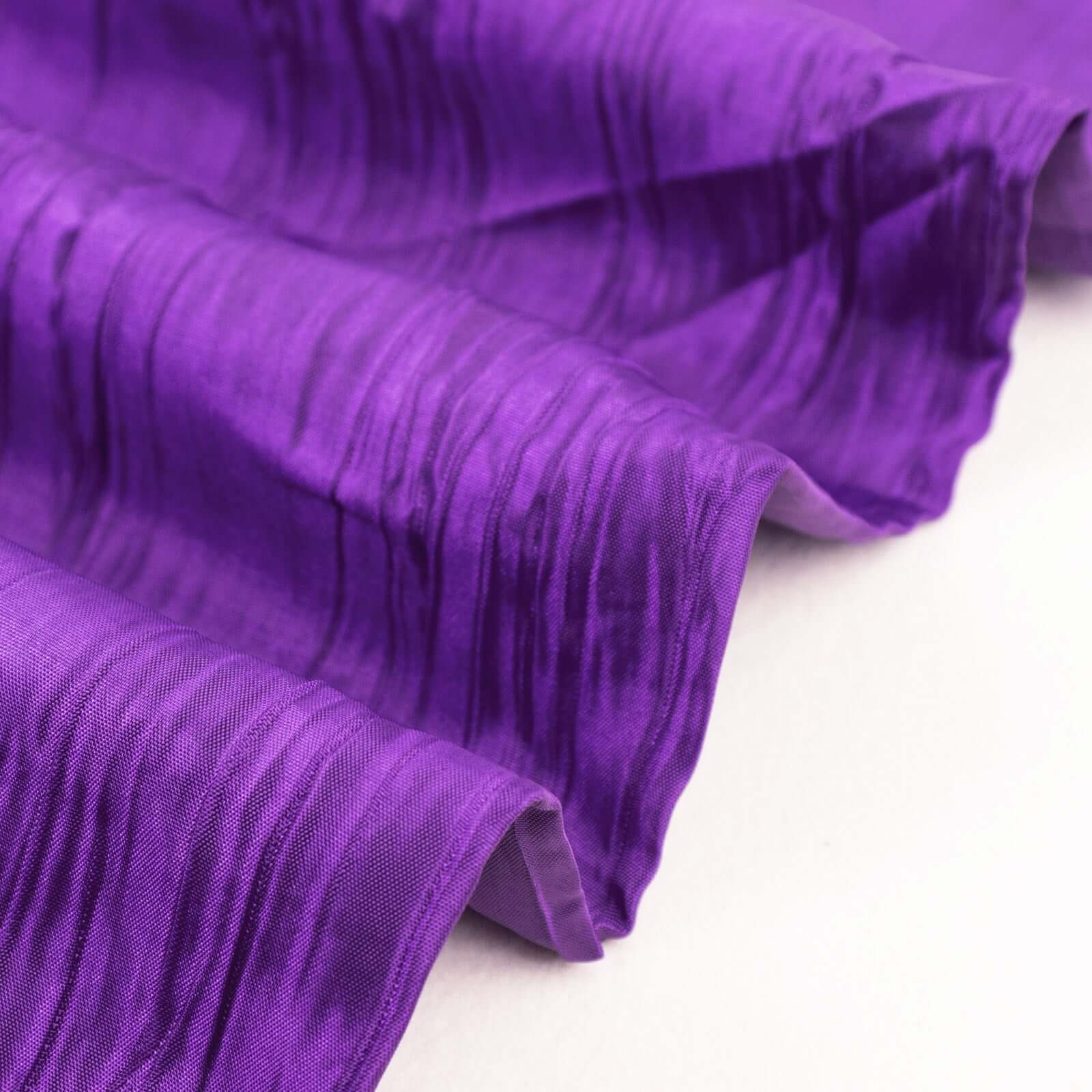 Hot Deal! 54-Inch Wide, 10-Yard Purple Accordion Crinkle Taffeta Fabric Bolt for Decor