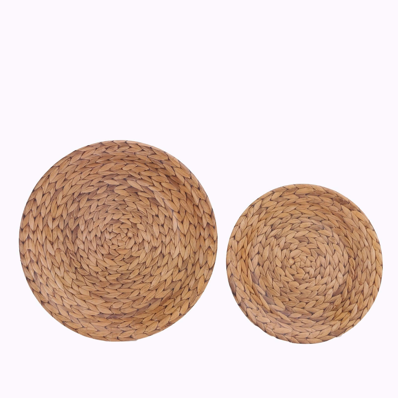 25-Pack Disposable 9-Inch Round Natural Paper Dinner Plates with Woven Rattan Print - Ideal for Rustic Farmhouse Parties