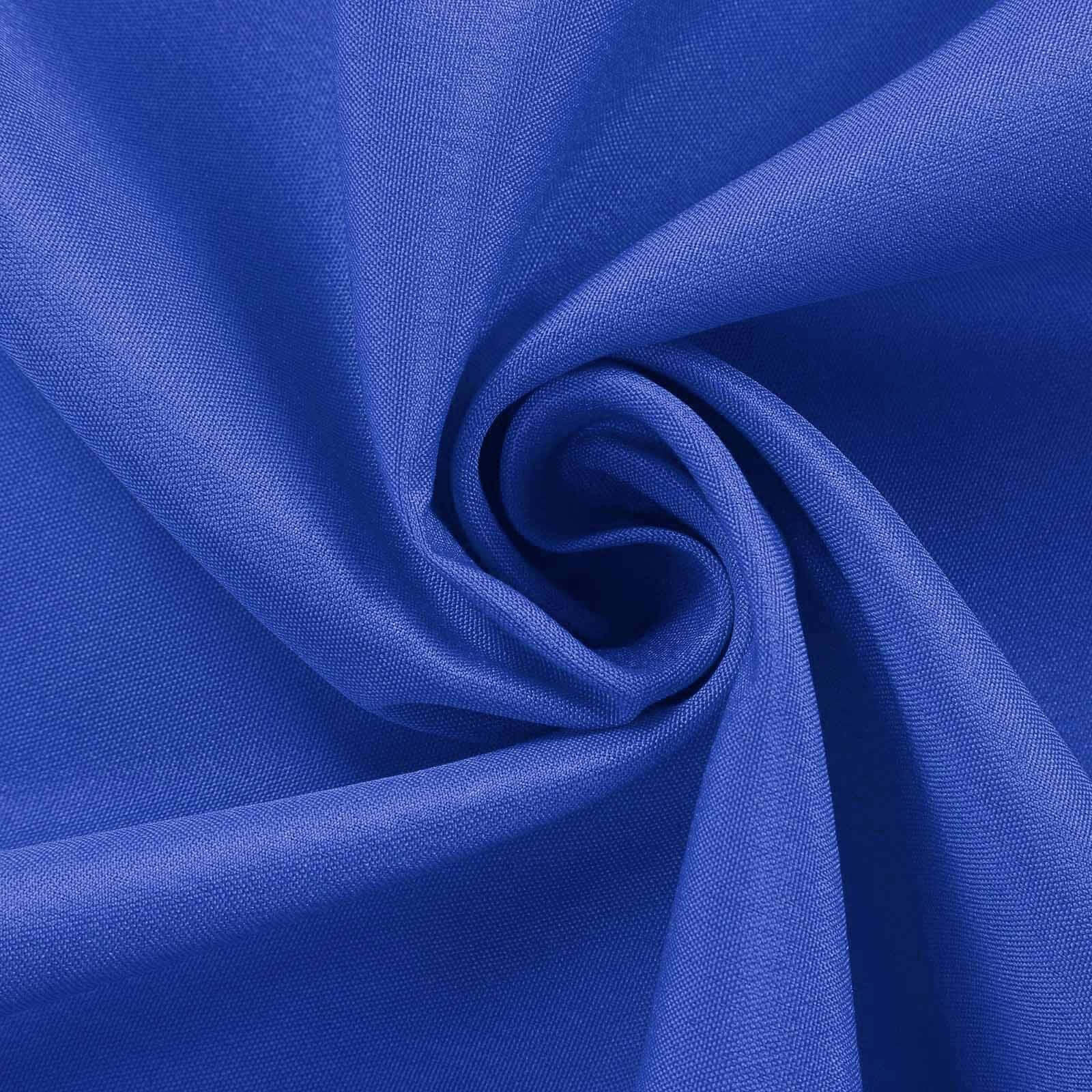 10-Pack Royal Blue Polyester Slip-On Chair Covers for Banquets - Stain & Wrinkle Resistant