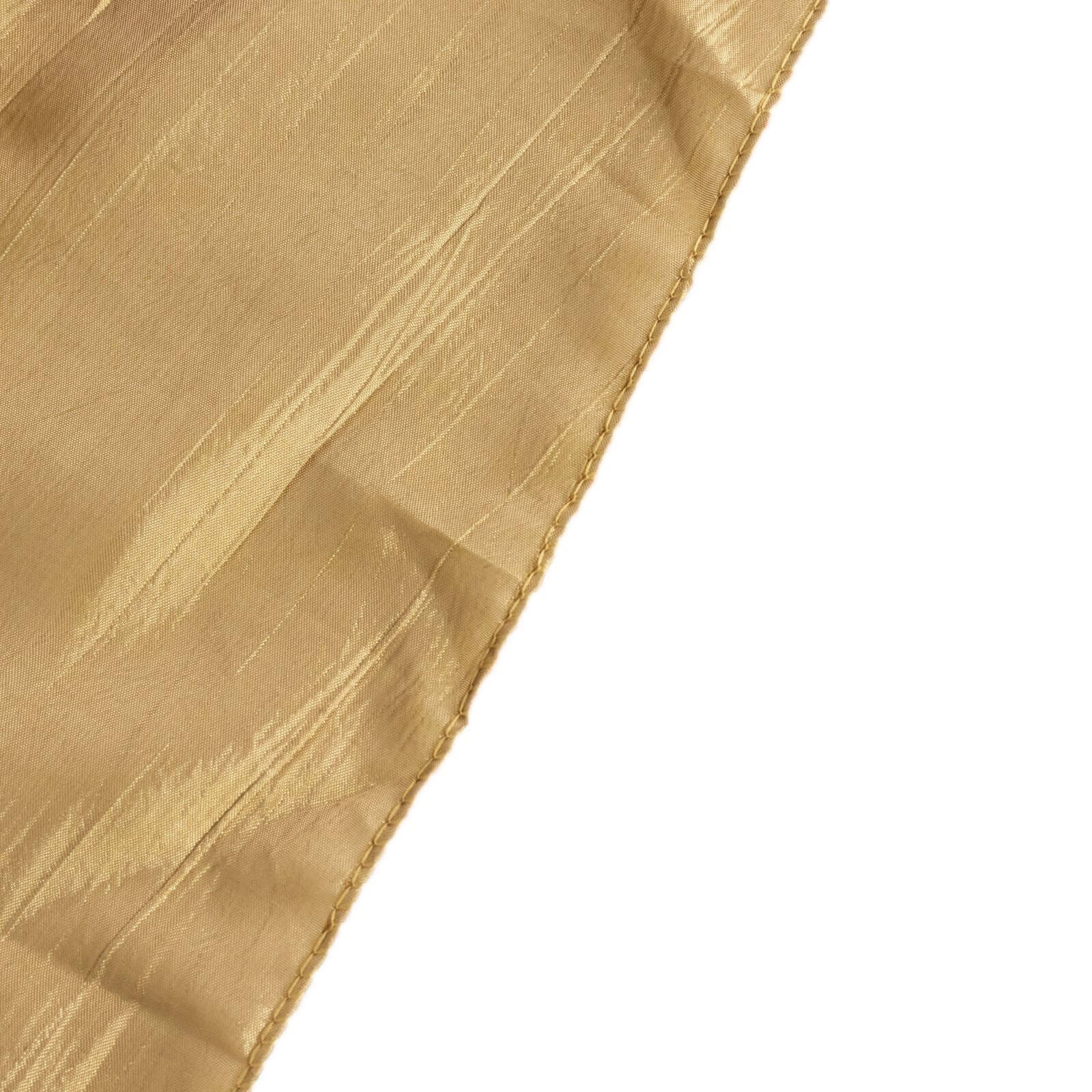 Gold Reusable Crinkle Crushed Taffeta Chair Cover for Banquet Chairs - High Quality!
