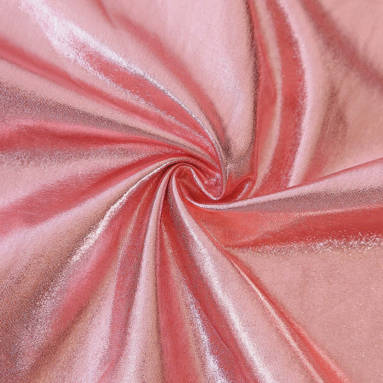 Hot Deal! Set of 4 Rose Gold Shiny Metallic Spandex Covers for Wedding Arch Stand (4ft - 7ft)