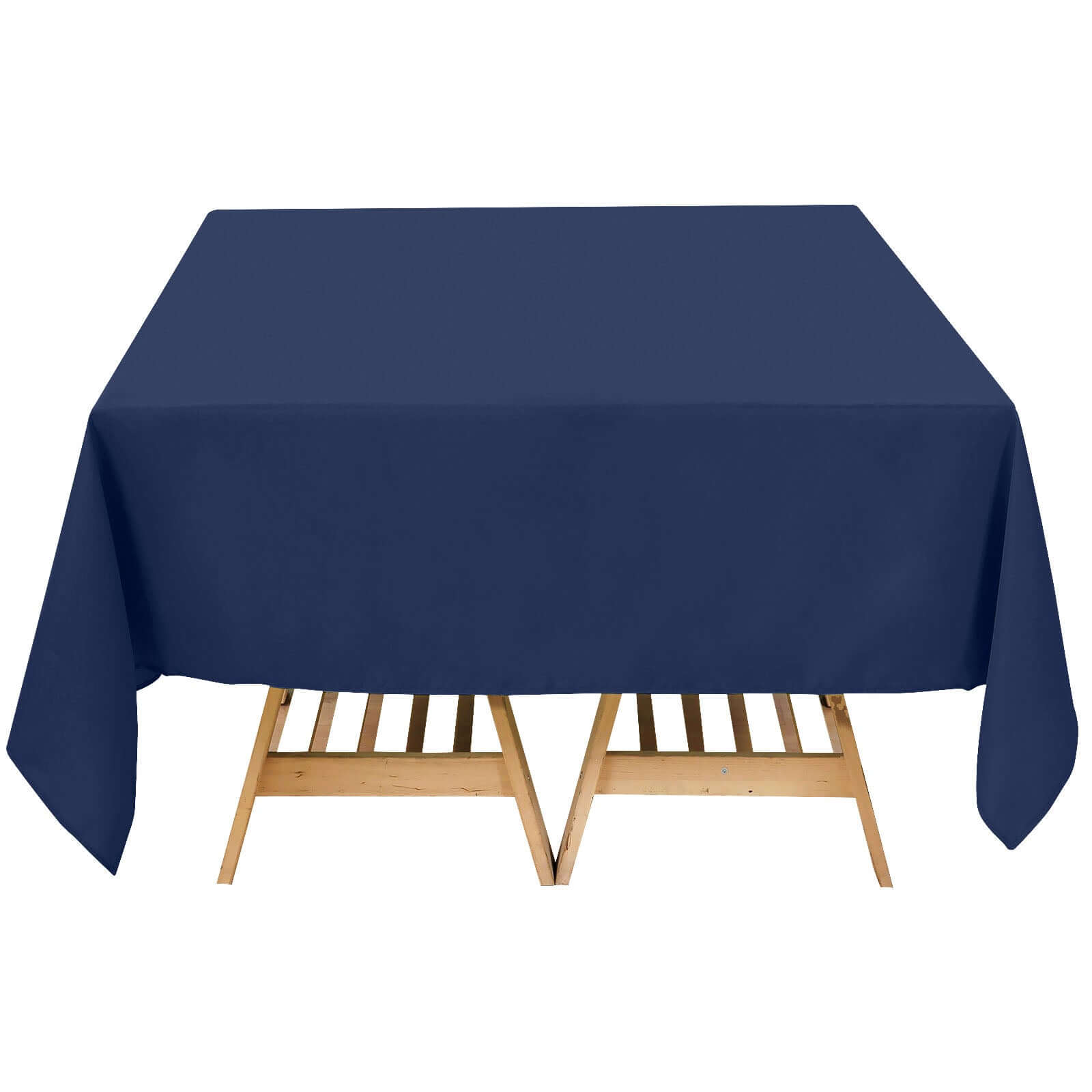 Wrinkle-Resistant 220GSM Navy Blue 70x70 Premium Polyester Square Table Cover