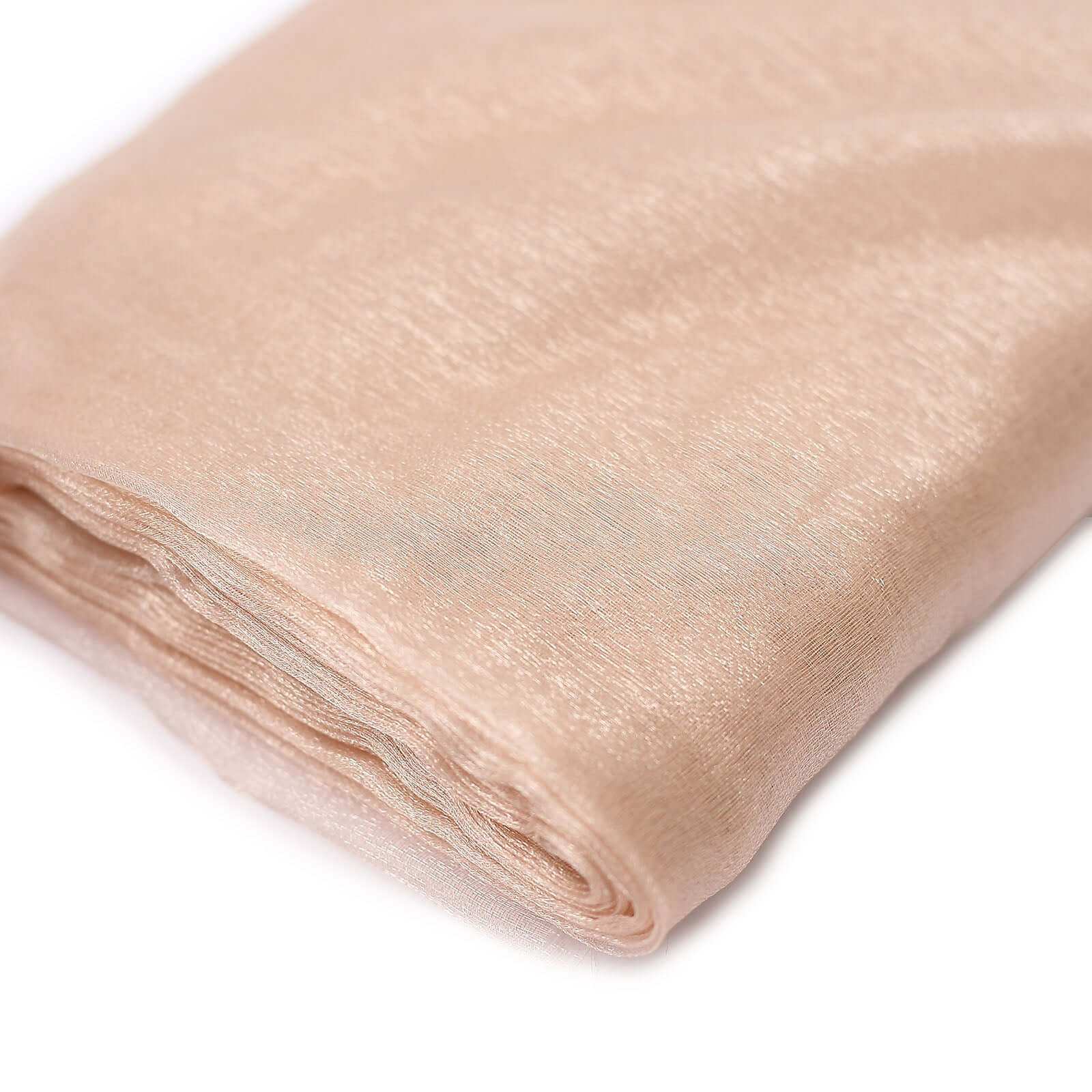 10yd Nude High-Quality Sheer Chiffon Fabric Bolt for DIY Drapery