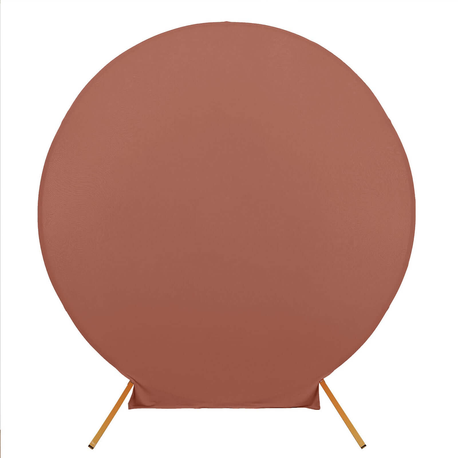 7.5ft Double-Sided Terracotta (Rust) Round Spandex Party Backdrop Stand Cover