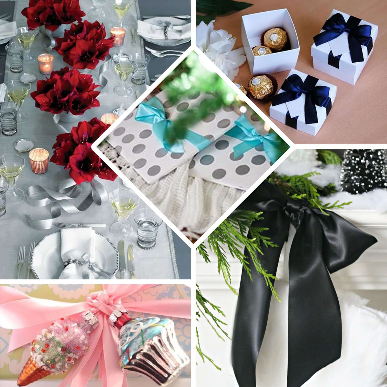 Get 50 Yards of 1.5-Inch Ivory Single-Face Decorative Polyester Satin Ribbon