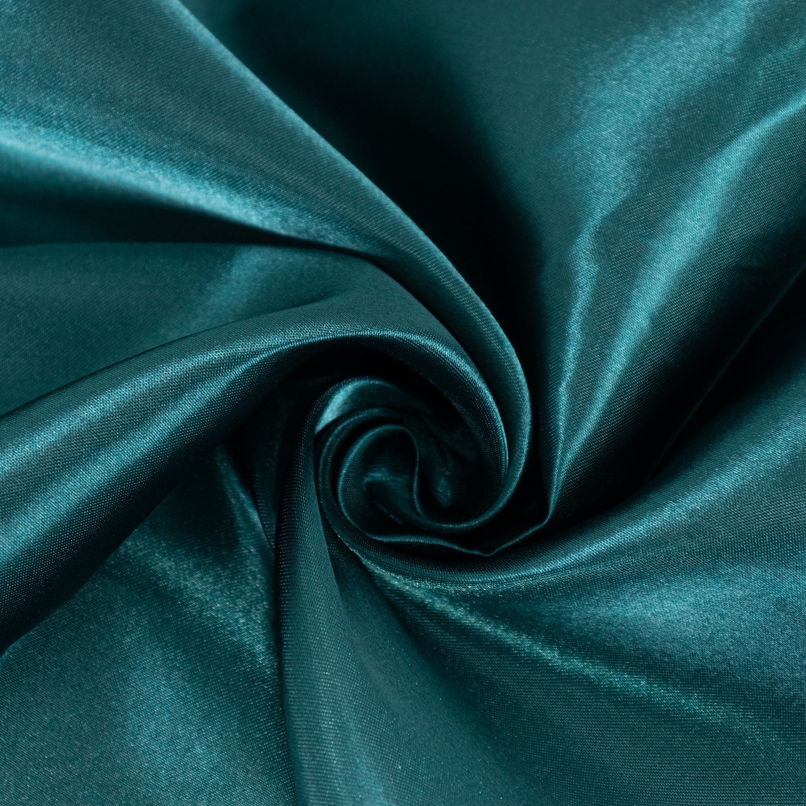 Stylish Seamless 132-Inch Round Satin Tablecloth in Peacock Teal