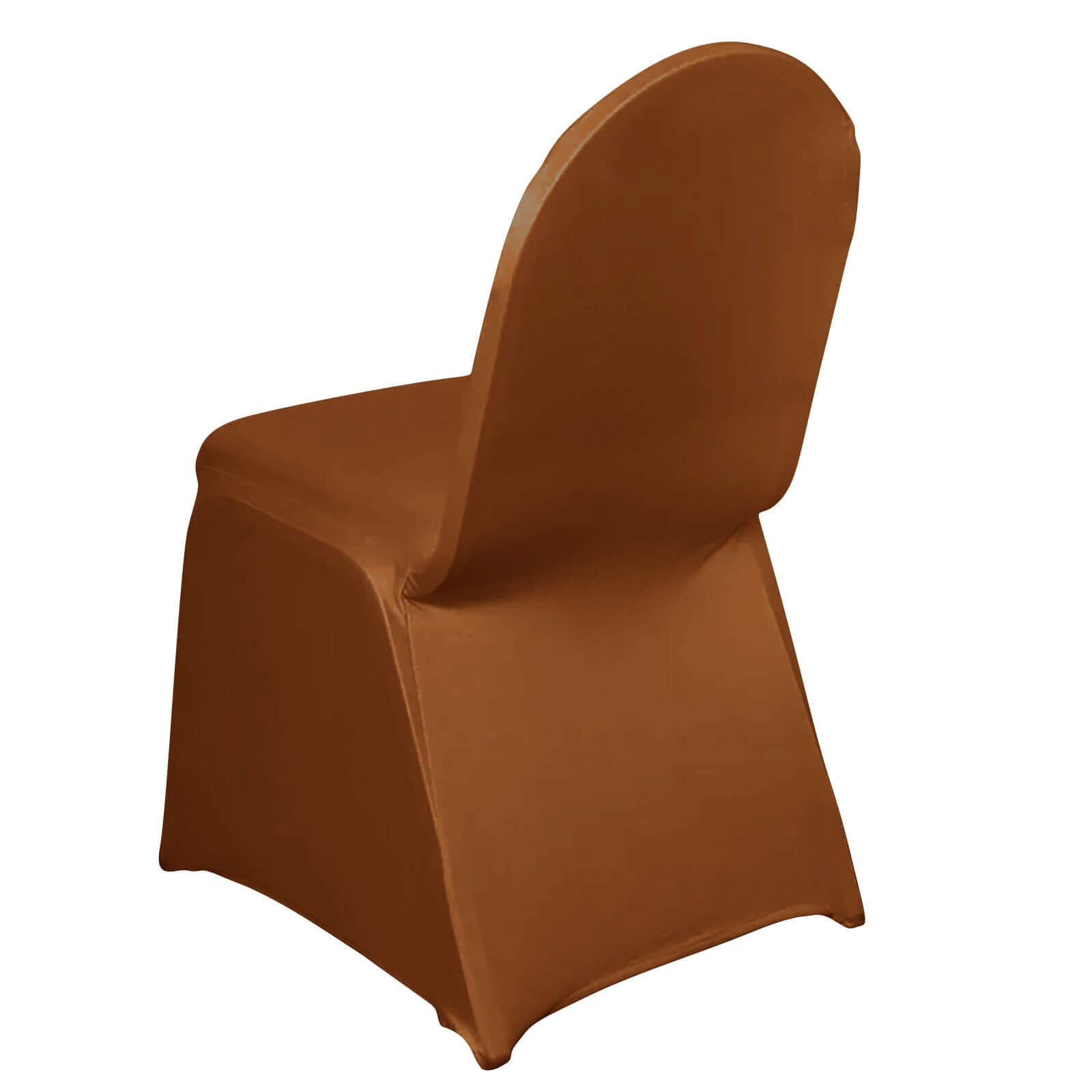 Cinnamon Brown Stretch Spandex 160GSM Slip-On Chair Cover for Banquet Chairs