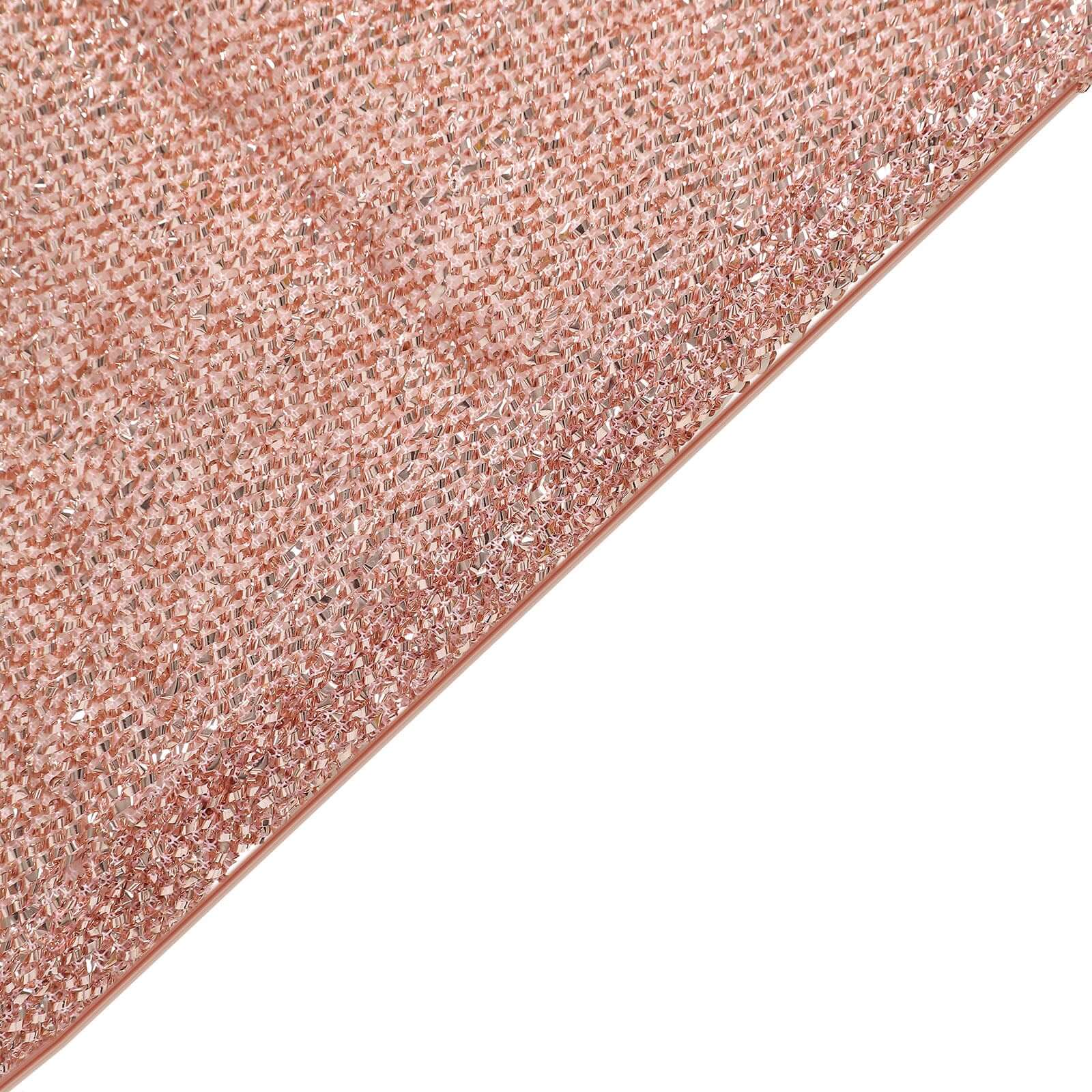 Special Offer! 7ft Rose Gold Shimmer Tinsel Spandex Backdrop Cover for Round Top Wedding Arch