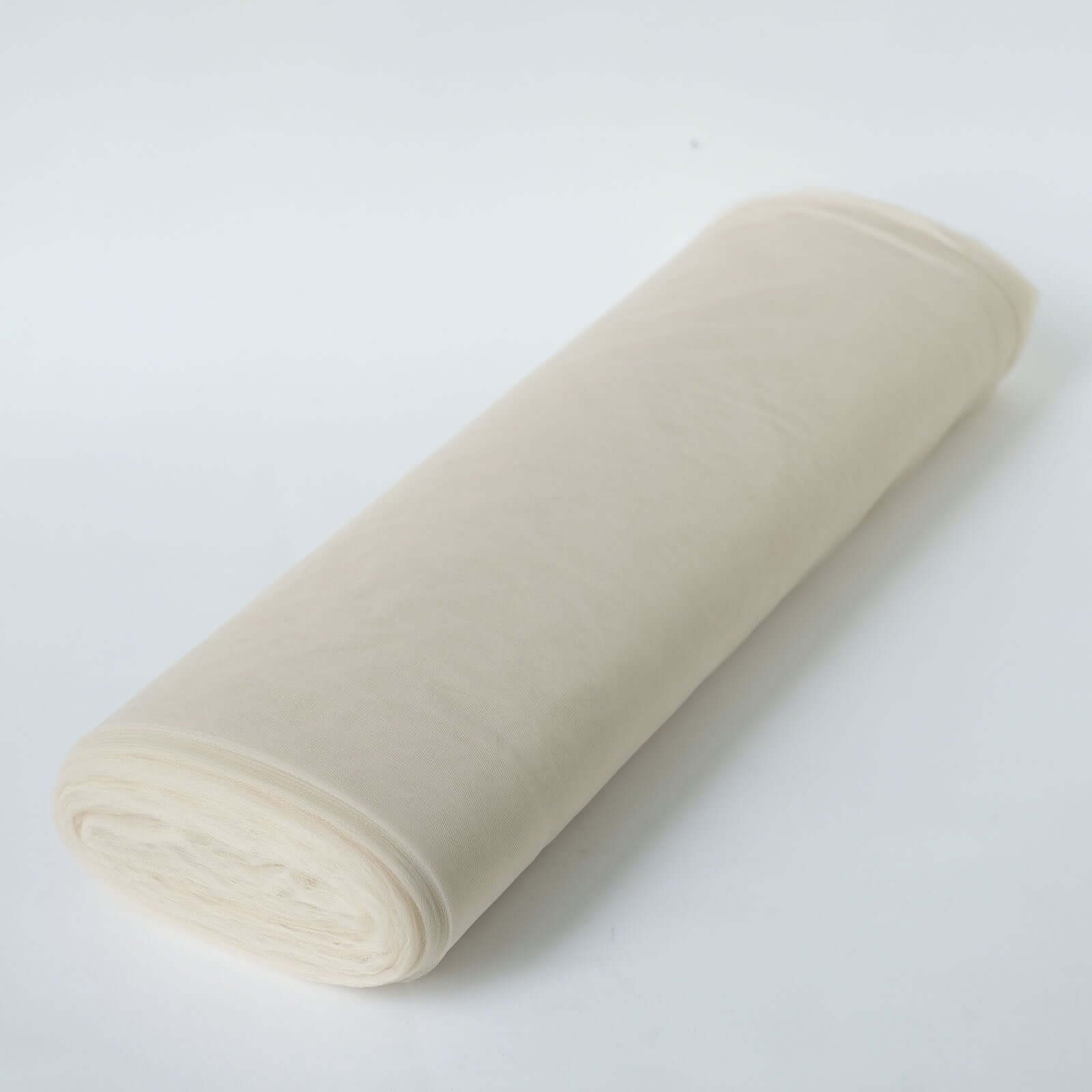 50-Yard Beige Tulle Fabric Bolt, 108 Inches Wide, Ideal for DIY Crafts