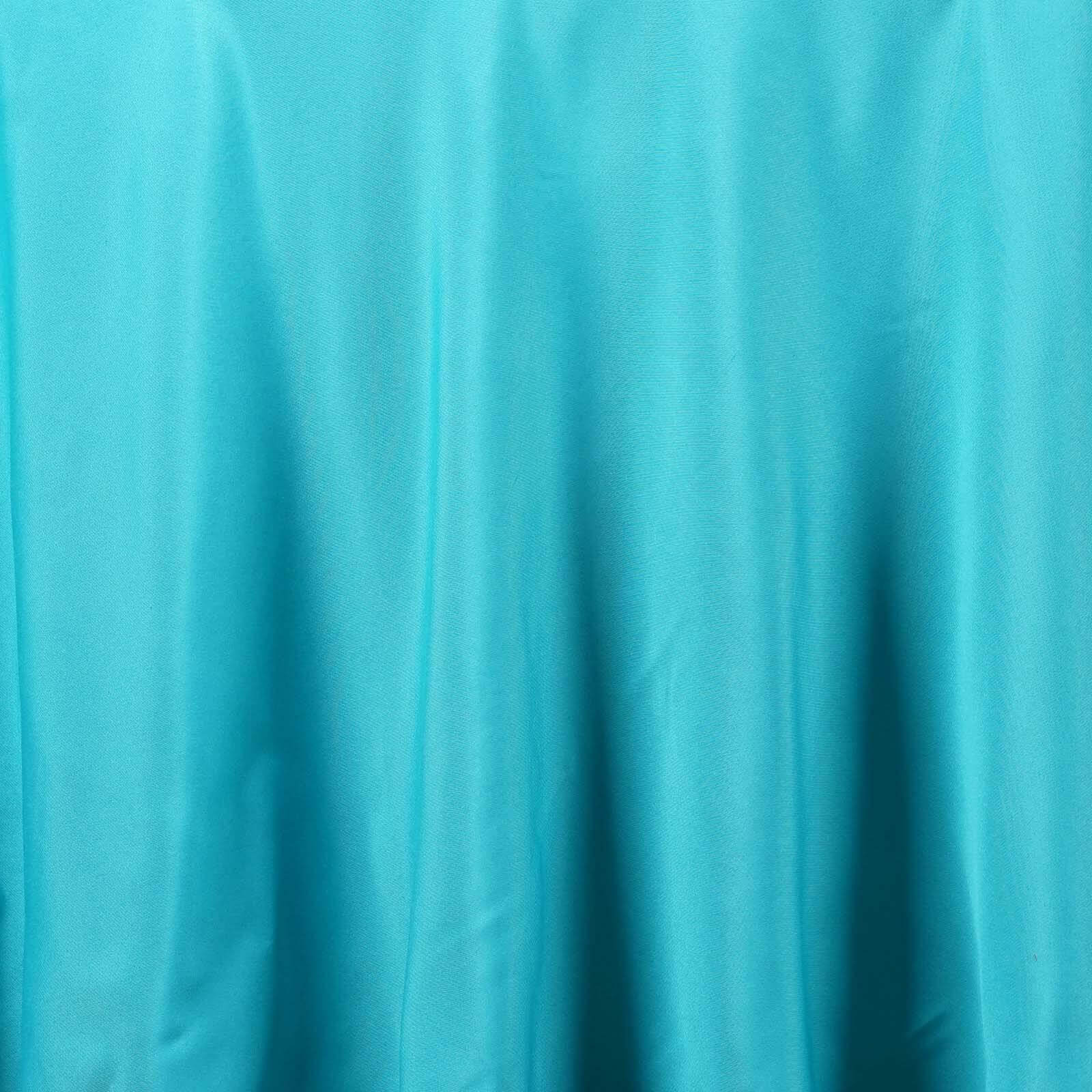 Wrinkle-Resistant Turquoise Polyester 108-Inch Round Tablecloth