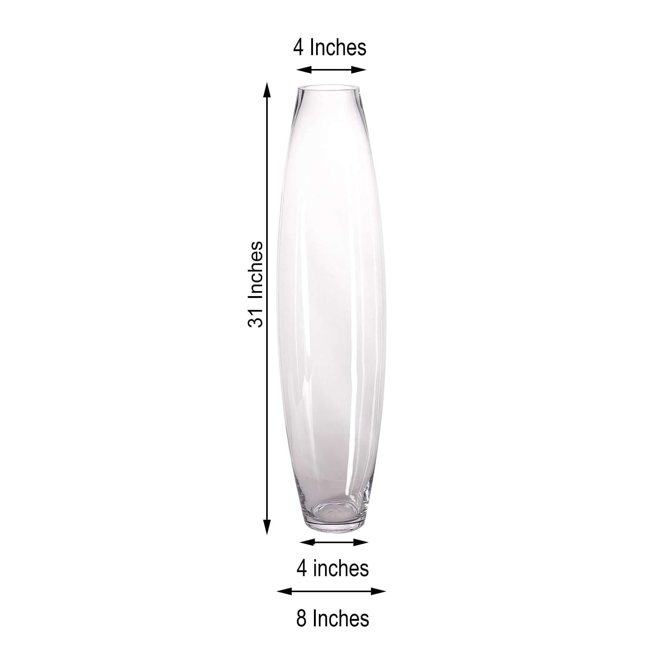 Heavy - Duty Clear Glass Cylinder Tapered Vase for Event Flower Centerpieces