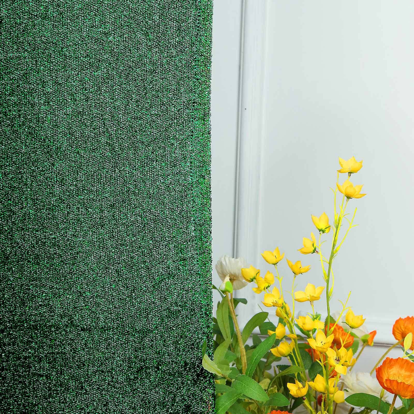 Hot Sale! 6ft Hunter Emerald Green Shimmer Tinsel Spandex Cover for Round Top Wedding Arch Stand