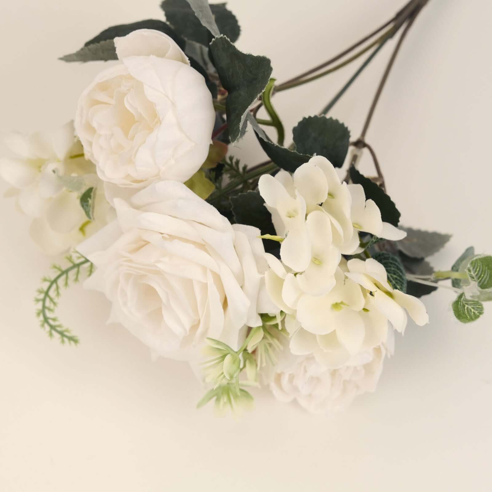 Hot Sale! 2 Pack of Ivory Silk Artificial Rose & Peony Floral Arrangements for Weddings and Home Decor