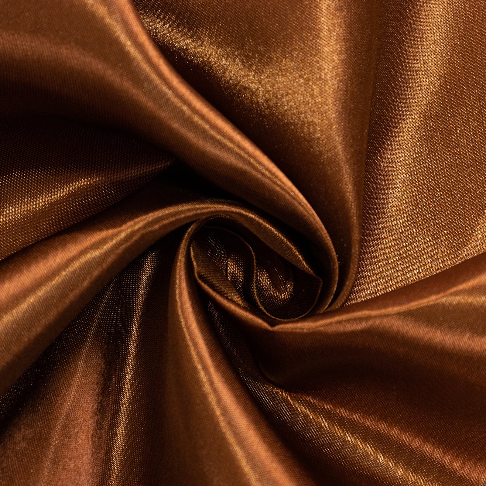 Hot Sale! Stylish Seamless Satin 132-Inch Round Cinnamon Brown Tablecloth